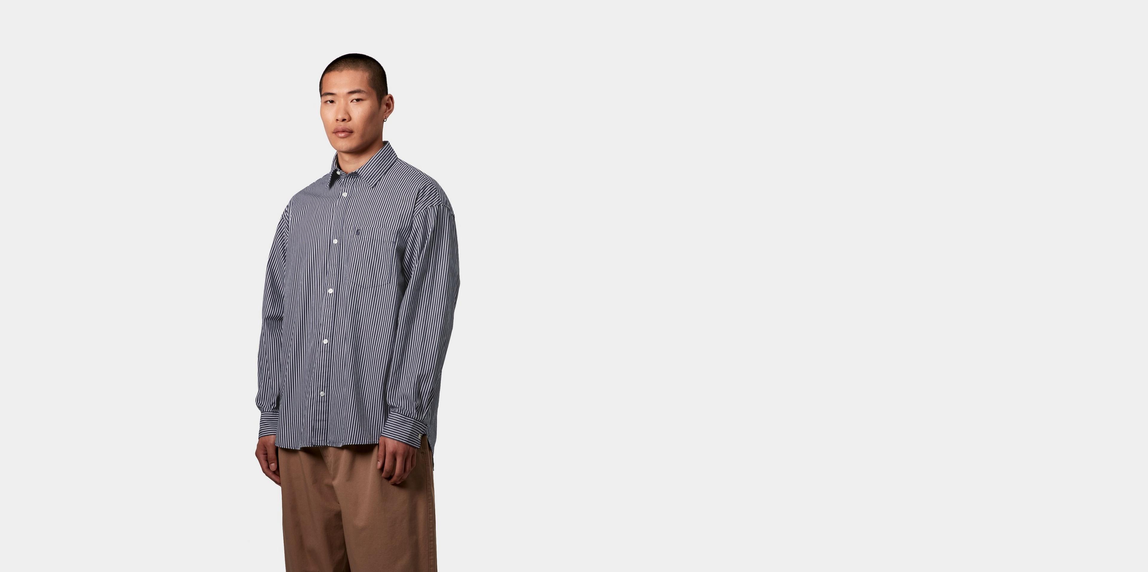 Carhartt WIP L/S Notus Shirt, Arvin Stripe, Space | Official
