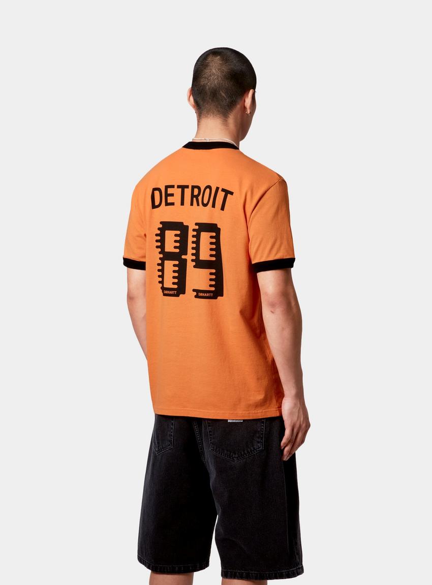★ドイツ発*carhartt WIP*新作*89 リンガーTシャツ/PUMPKIN★ Carhartt WIP S/S 89 Ringer T-Shirt, Pumpkin / Black