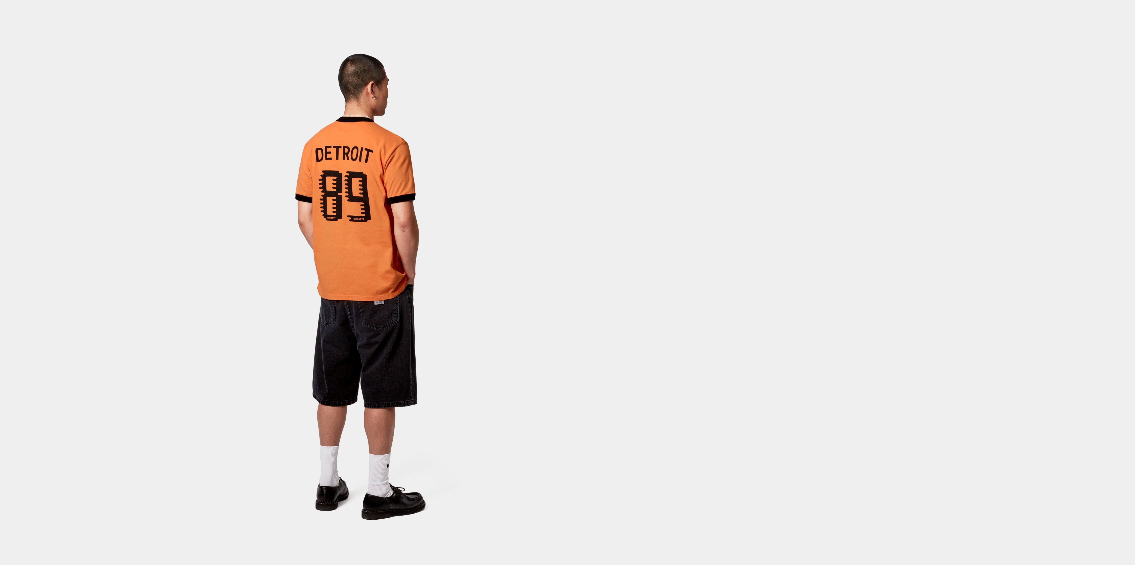 ★ドイツ発*carhartt WIP*新作*89 リンガーTシャツ/PUMPKIN★ Carhartt WIP S/S 89 Ringer T-Shirt, Pumpkin / Black