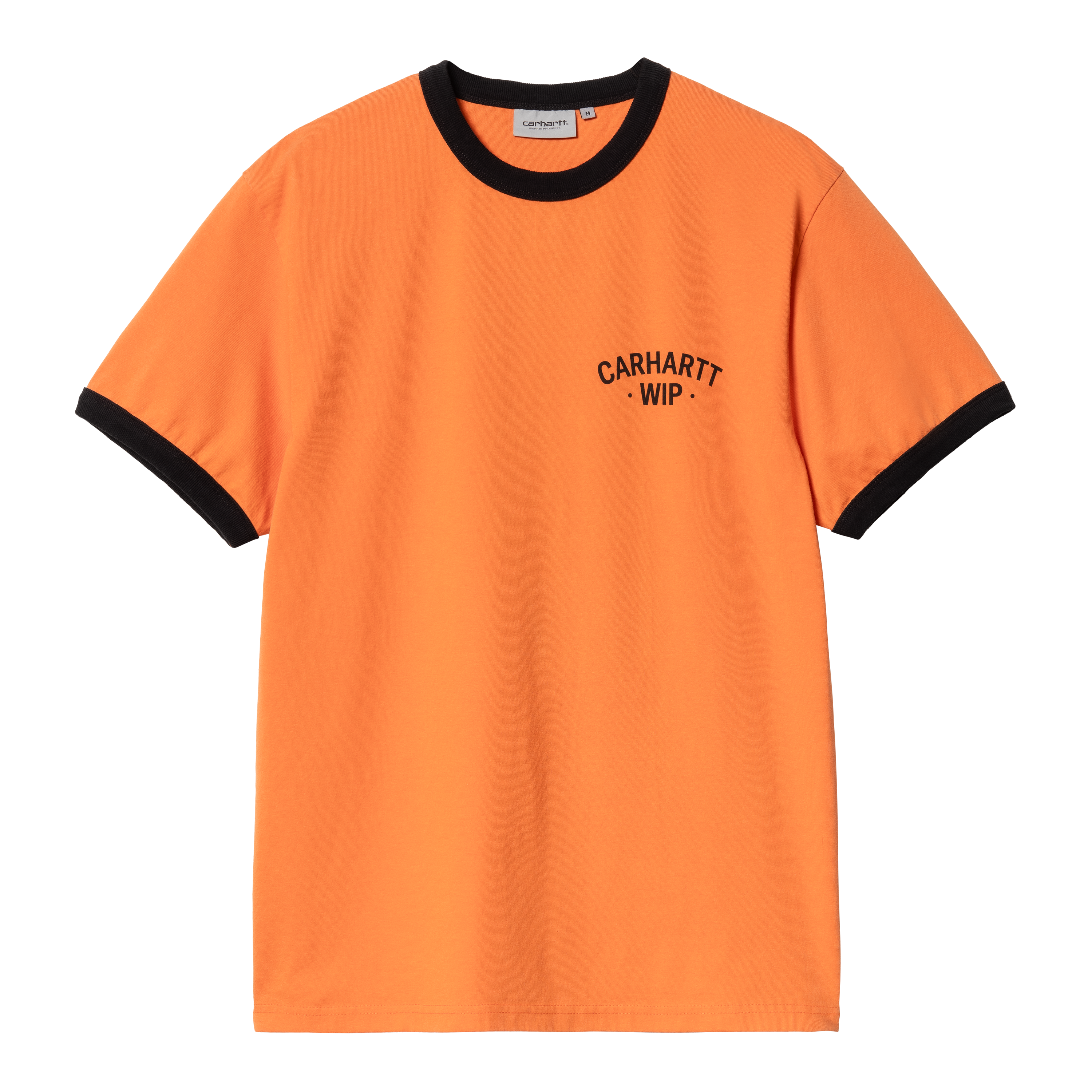 Carhartt WIP S/S 89 Ringer T-Shirt, Pumpkin / Black