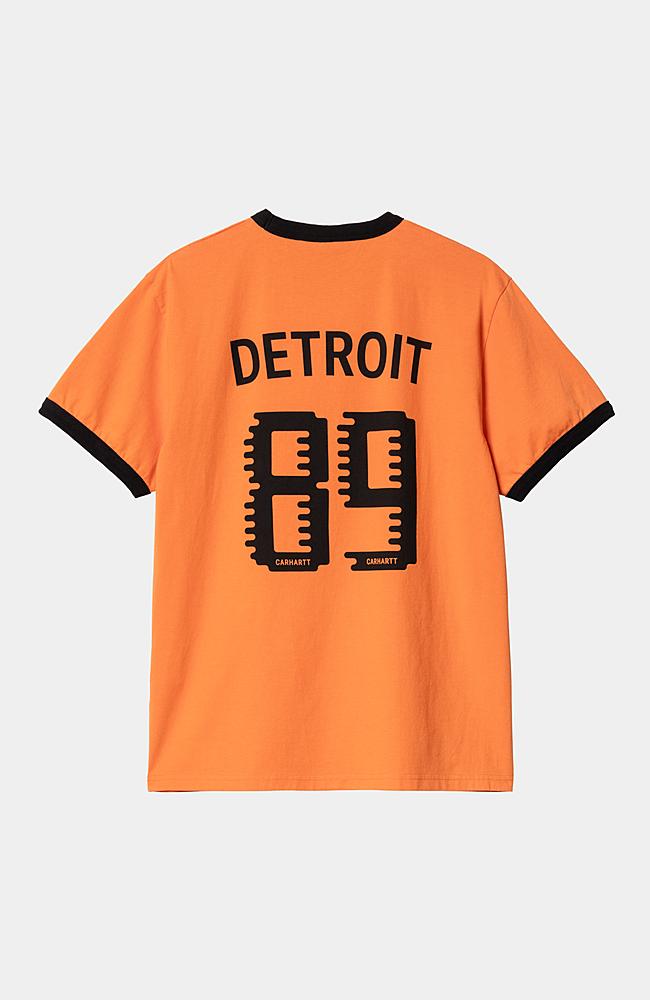 Tシャツ・カットソー CARHARTT S/S 89 RINGER T-SHIRT 5SA332 Carhartt WIP S/S 89 Ringer T-Shirt, Pumpkin / Black