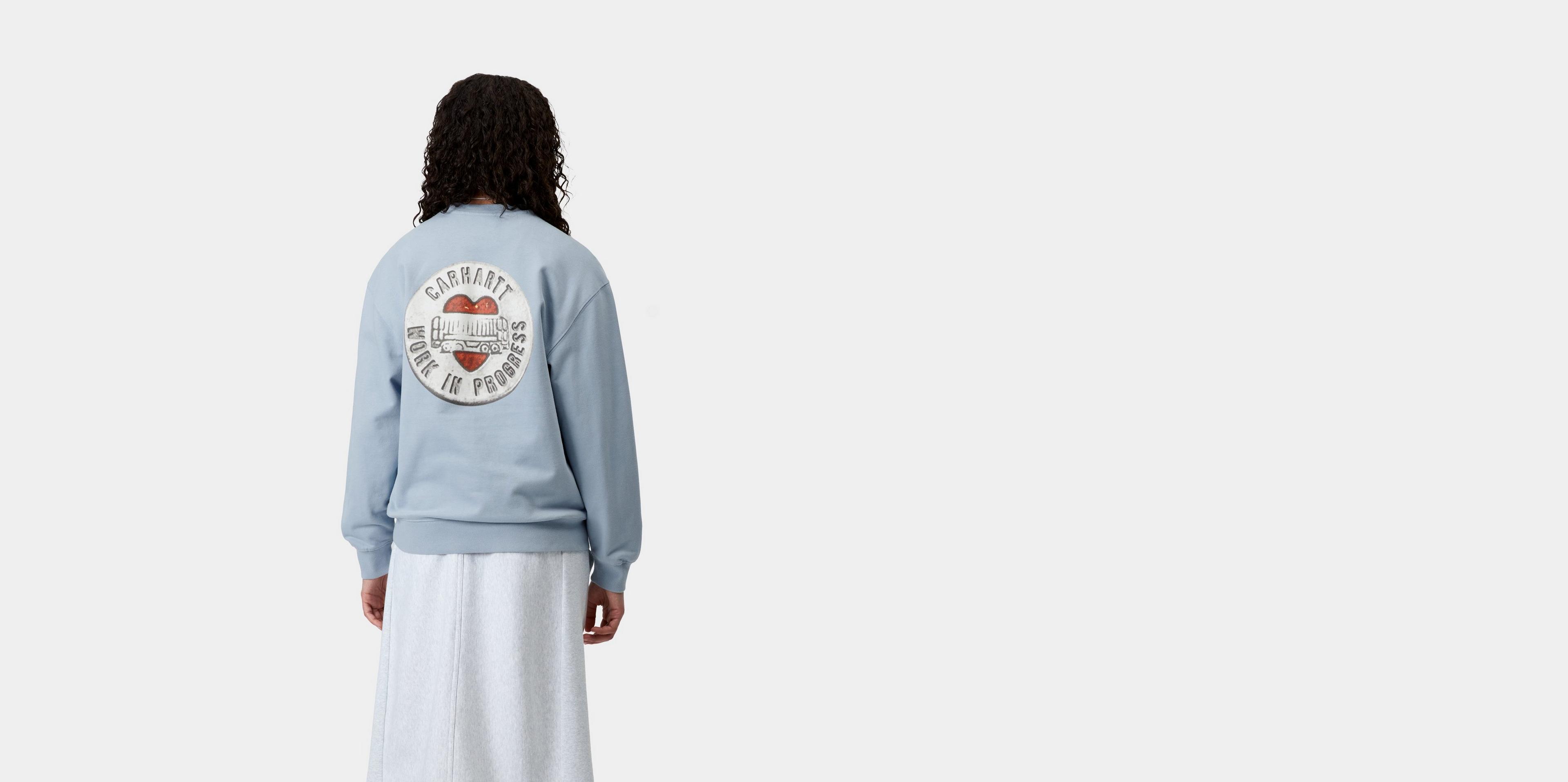 [CARHARTTWIP] BUTTON SWEATSHIRT ★大人気★ Carhartt WIP Button Sweatshirt | Blue – Page Button Sweatshirt