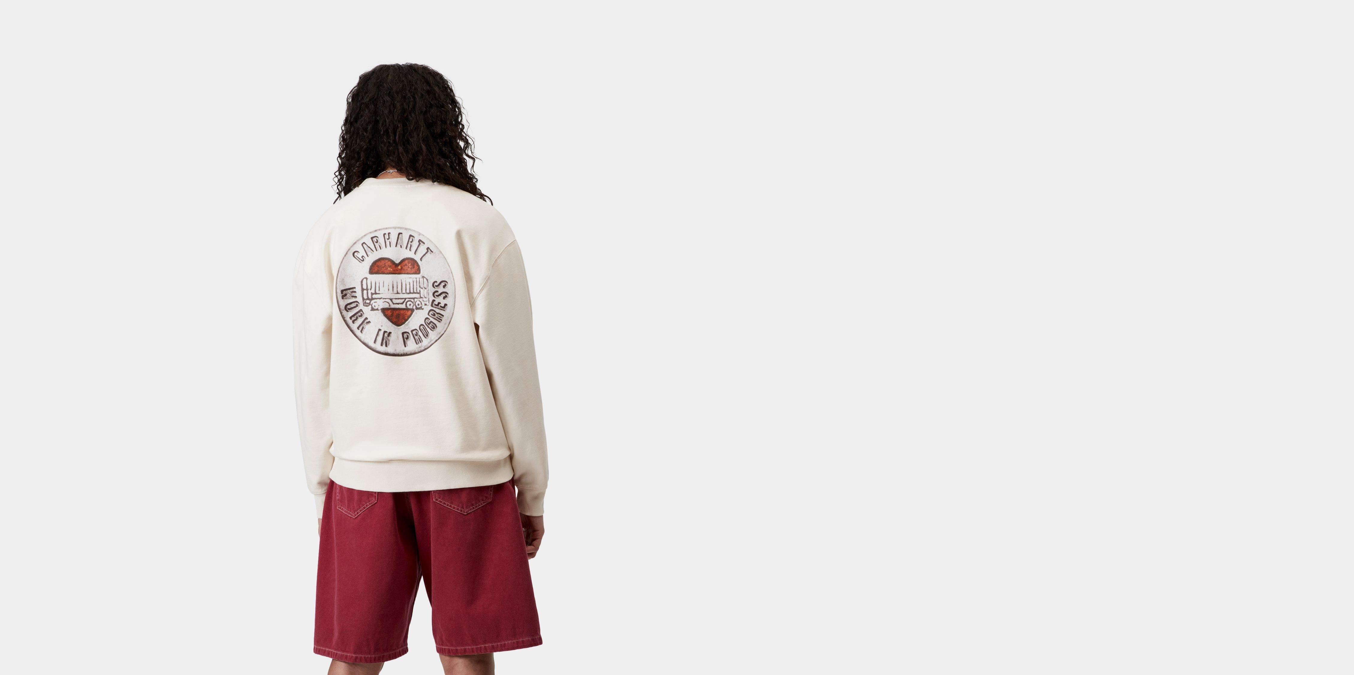 Carhartt WIP Women's Button Sweatshirt en Blanco