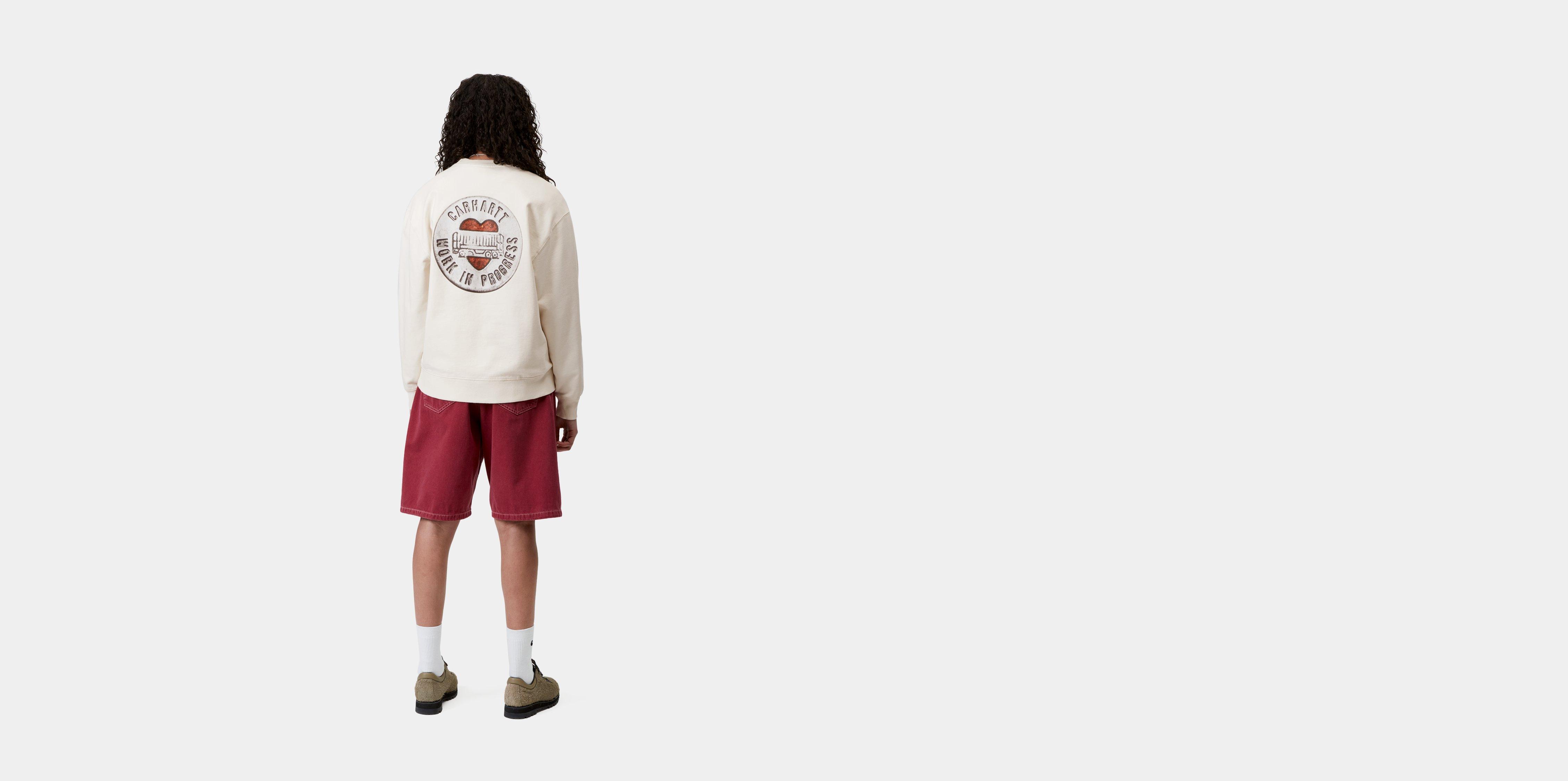 Carhartt WIP Women's Button Sweatshirt en Blanco