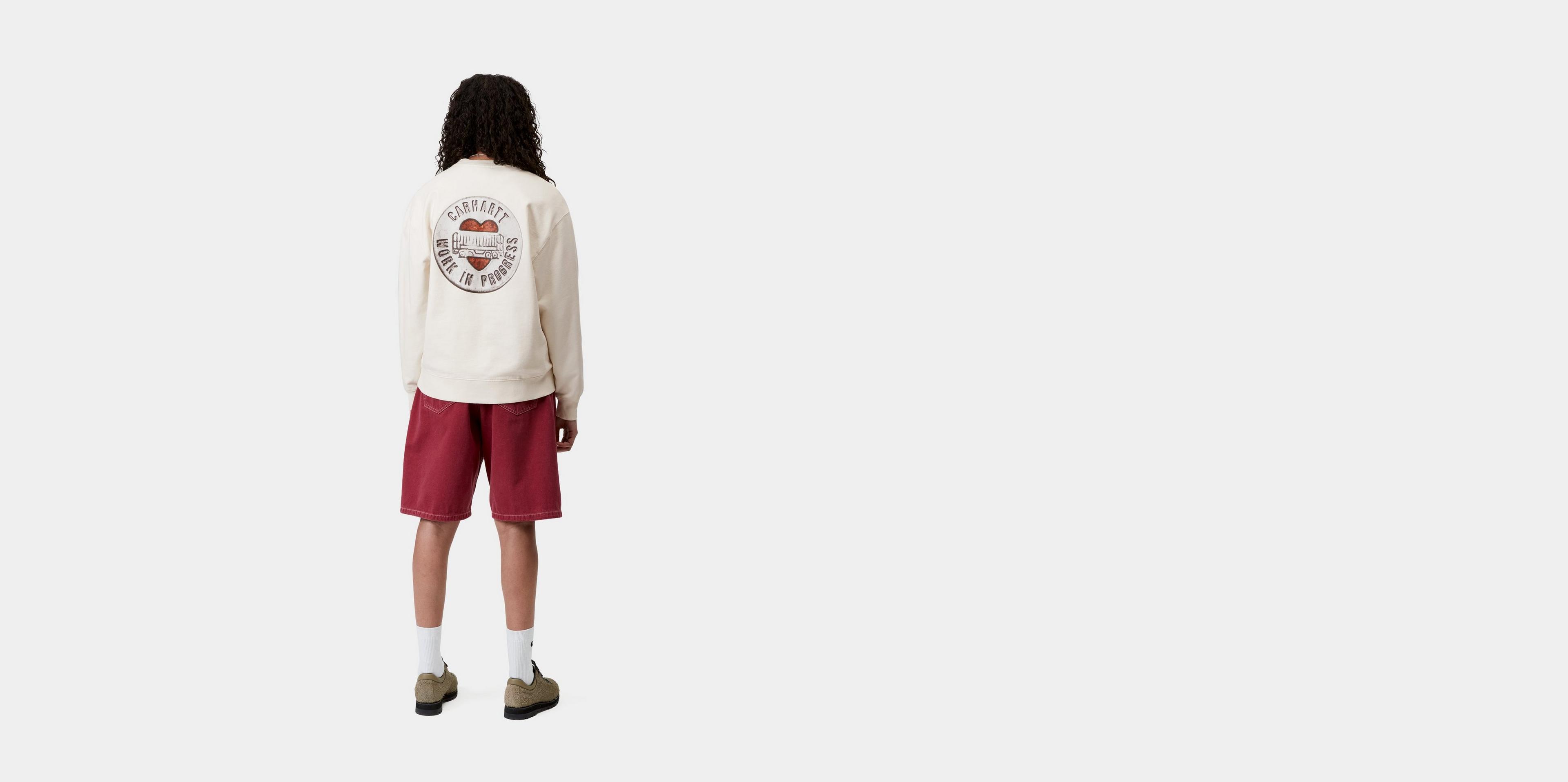 [CARHARTTWIP] BUTTON SWEATSHIRT ★大人気★ Carhartt WIP W' Button Sweatshirt, Frosted Blue | Official