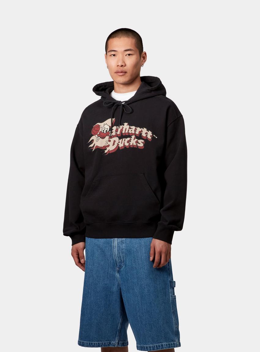 ★ドイツ発*carhartt WIP*新作*Flaming Ducks フーディ/BLACK★ Carhartt WIP Hooded Flaming Ducks Sweatshirt, Black