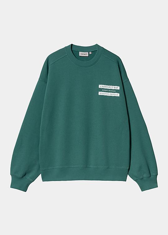 Carhartt WIP Hooded American Script Sweatshirt, Conifer Carhartt WIP Hooded American Script Sweatshirt, Conifer