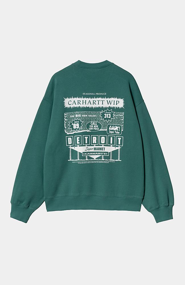 Carhartt WIP Catalogue Sweatshirt, Rainforest / White Carhartt WIP Catalogue Sweatshirt, Rainforest / White