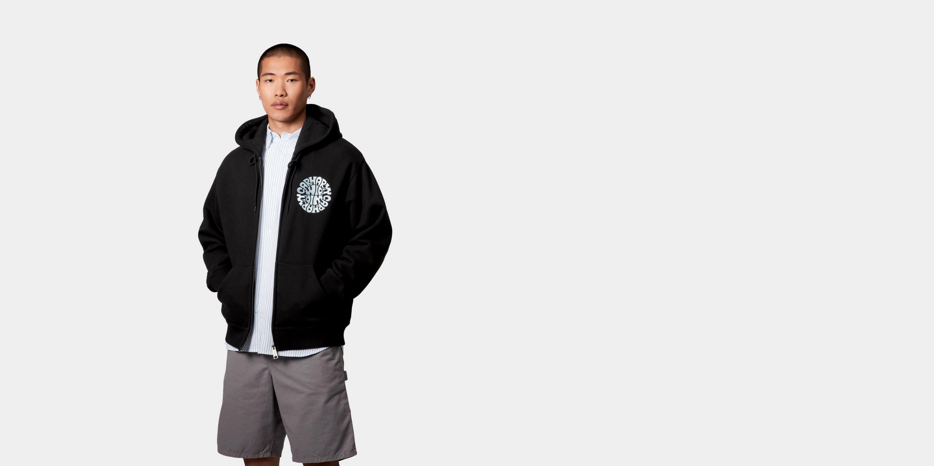 ★CARHARTT WIP Hooded Jazzy Sweat Jacket 関税込★ Carhartt WIP Hooded Jazzy Sweat Jacket, Black / Air Sky