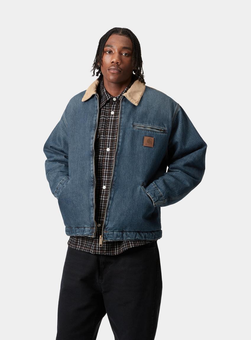 Carhartt WIP OG Detroit Jacket, Blue / Dusty H Brown Carhartt WIP OG Detroit Jacket, Blue / Dusty H Brown