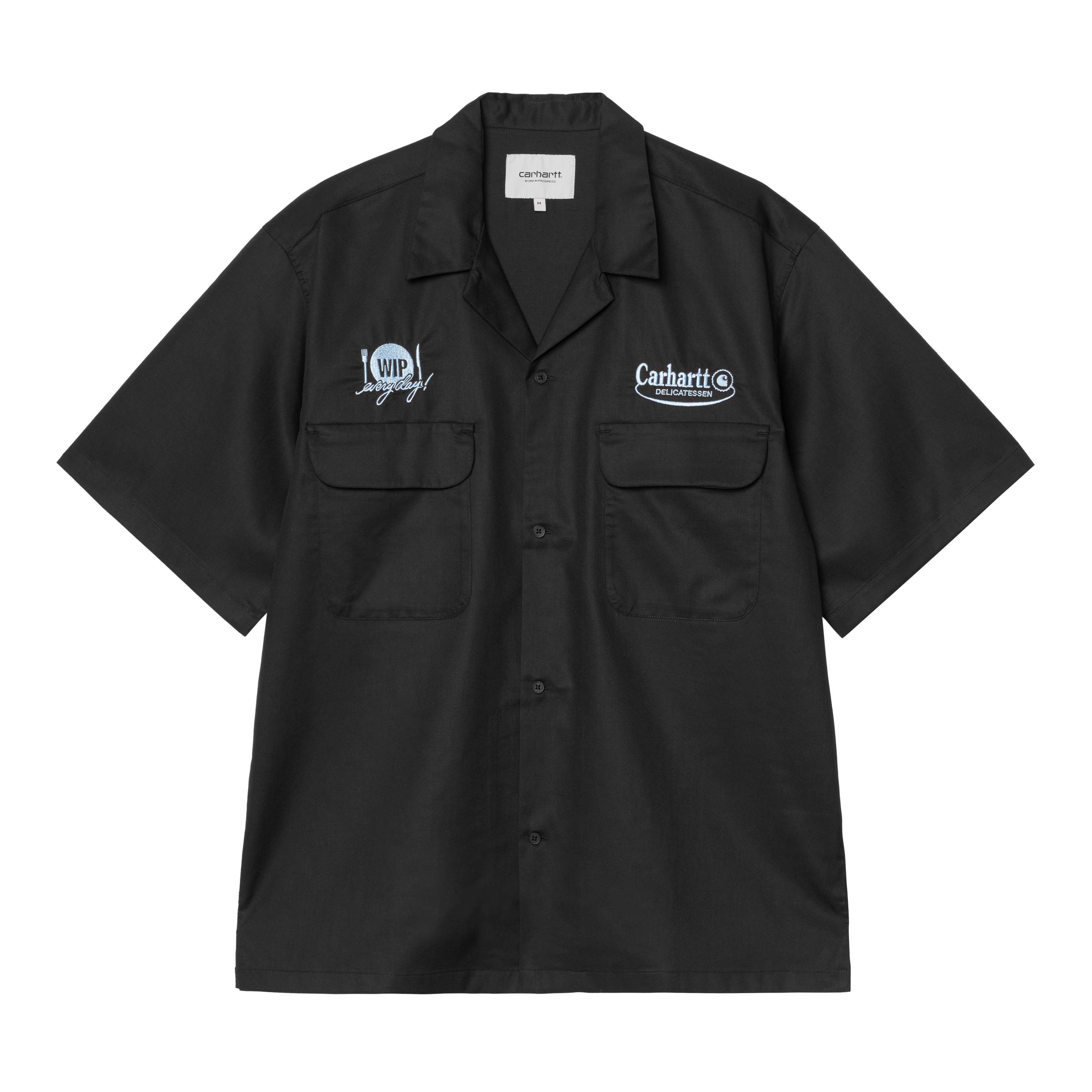 Carhartt WIP S/S Deli Shirt, Black / Bluebird | Official