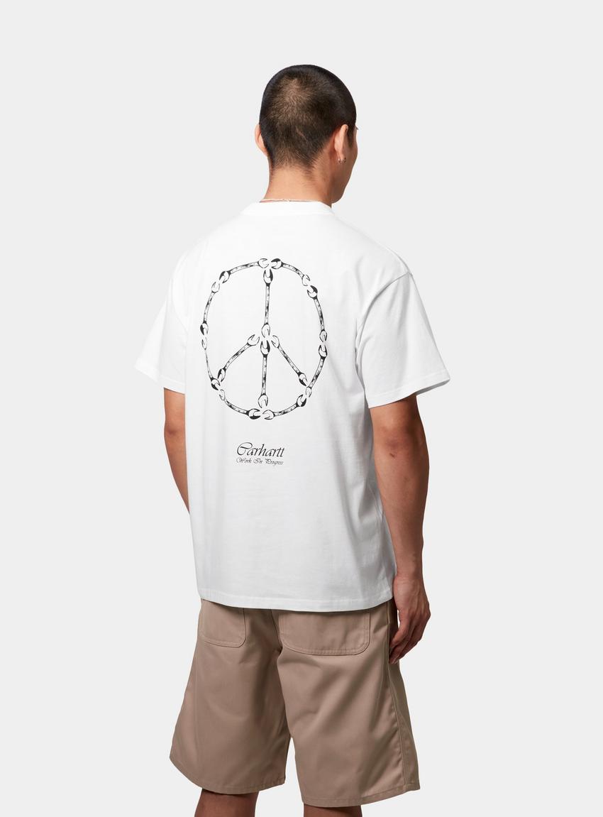 ★人気★【CARHARTT WIP】★S/S PEACE STATE T-SHIR.T★Tシャツ Carhartt WIP S/S Peace And Work T-Shirt, White / Black