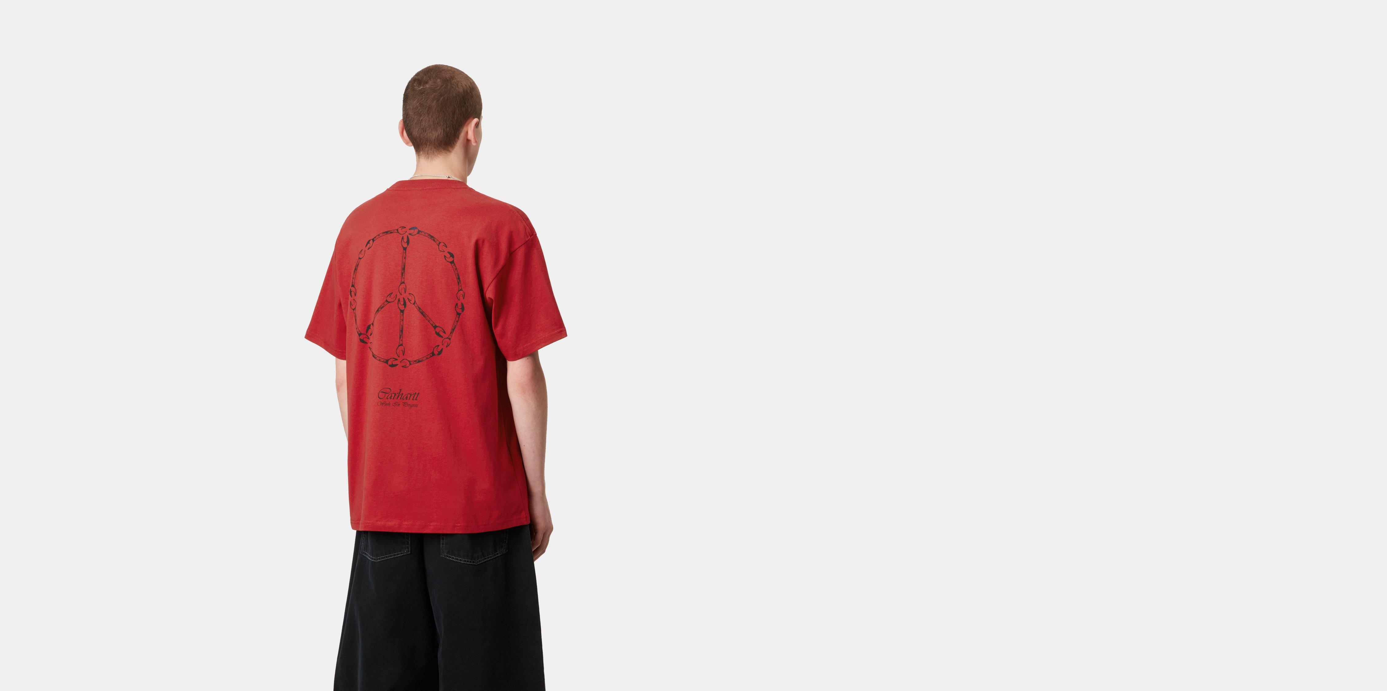 Carhartt WIP S/S Peace And Work T-Shirt, Cherry / Black
