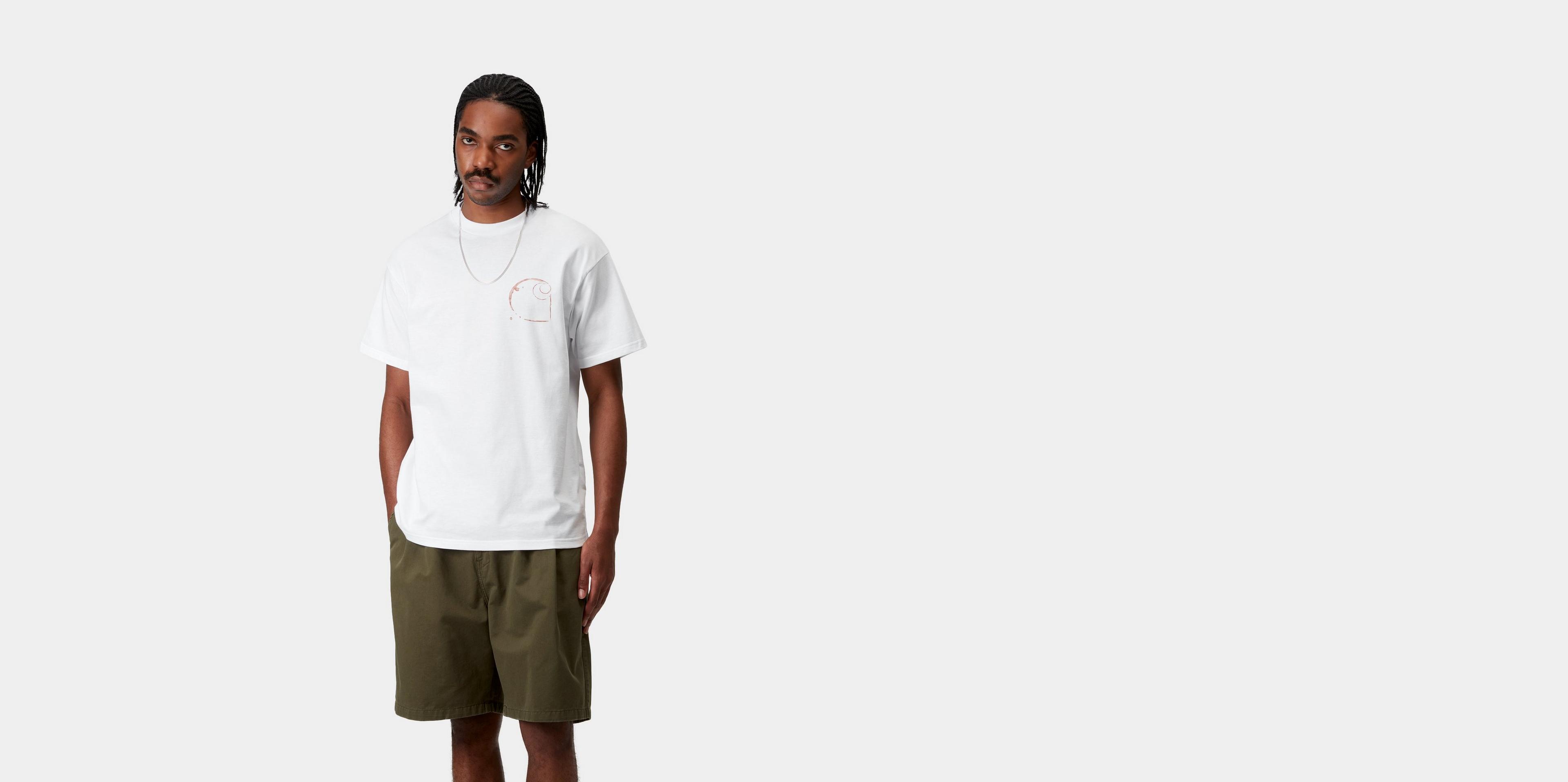 ★ドイツ発*carhartt WIP*新作*Button Tシャツ/H-BROWN★ Carhartt WIP S/S Button T-Shirt, Hamilton Brown | Boutique