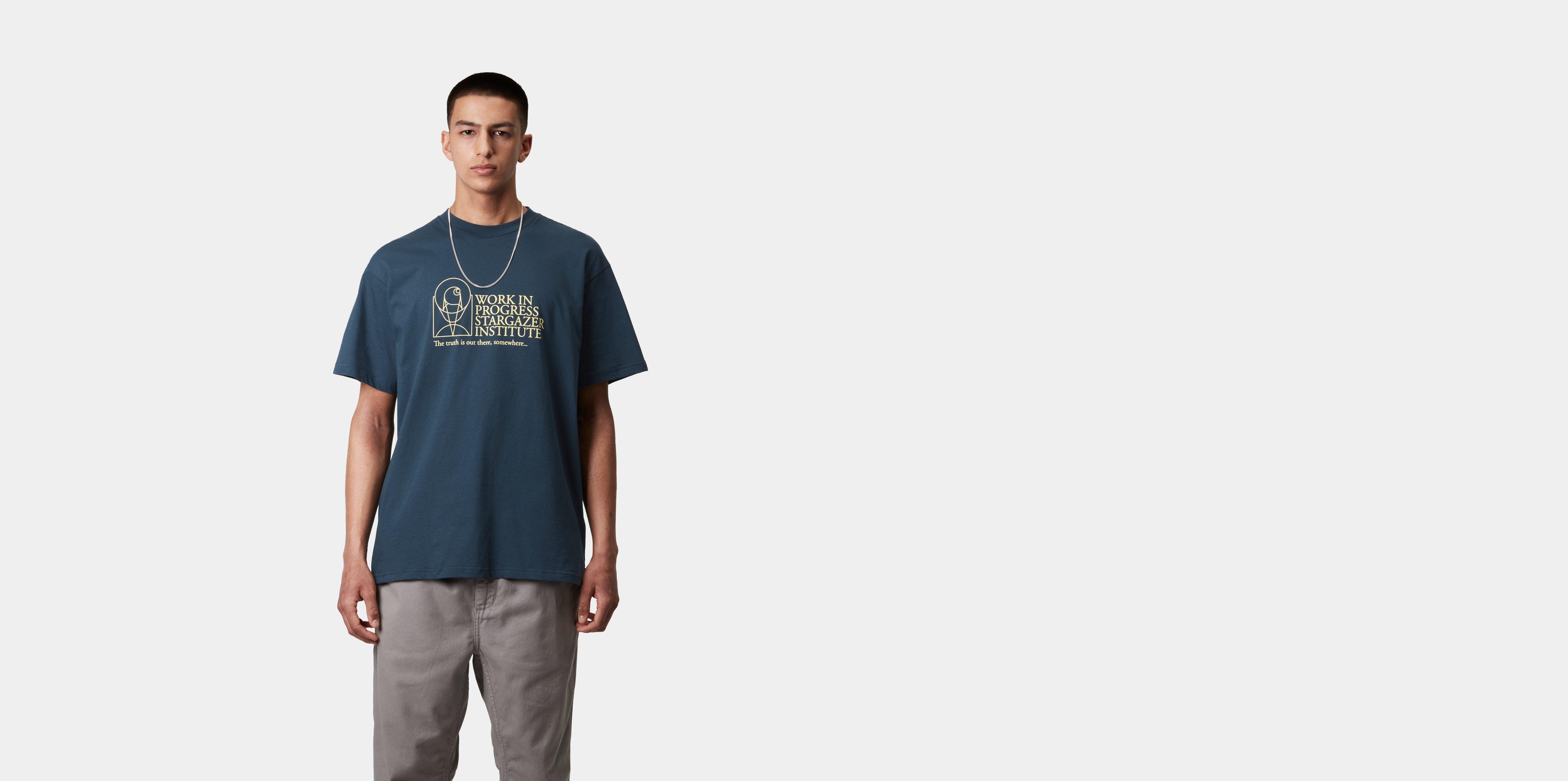 Carhartt WIP S/S Stargazer T-Shirt Dusky Blue / Yellow | S | Men