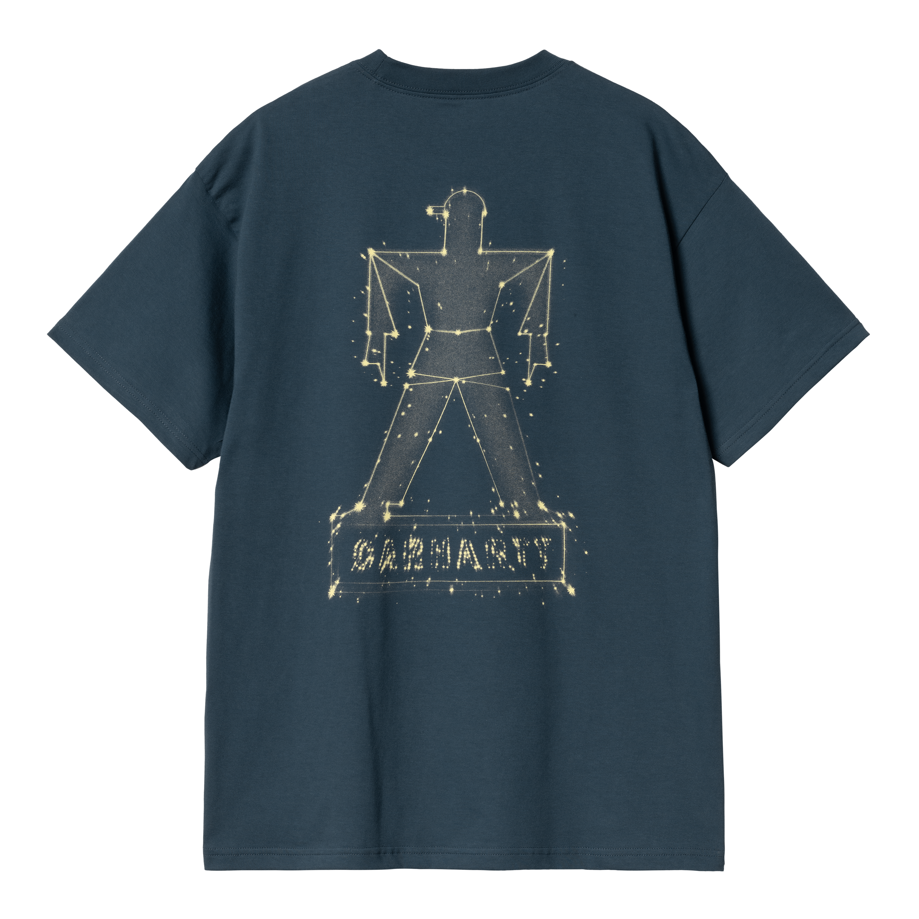 Carhartt WIP S/S Stargazer T-Shirt, Dusky Blue / Yellow
