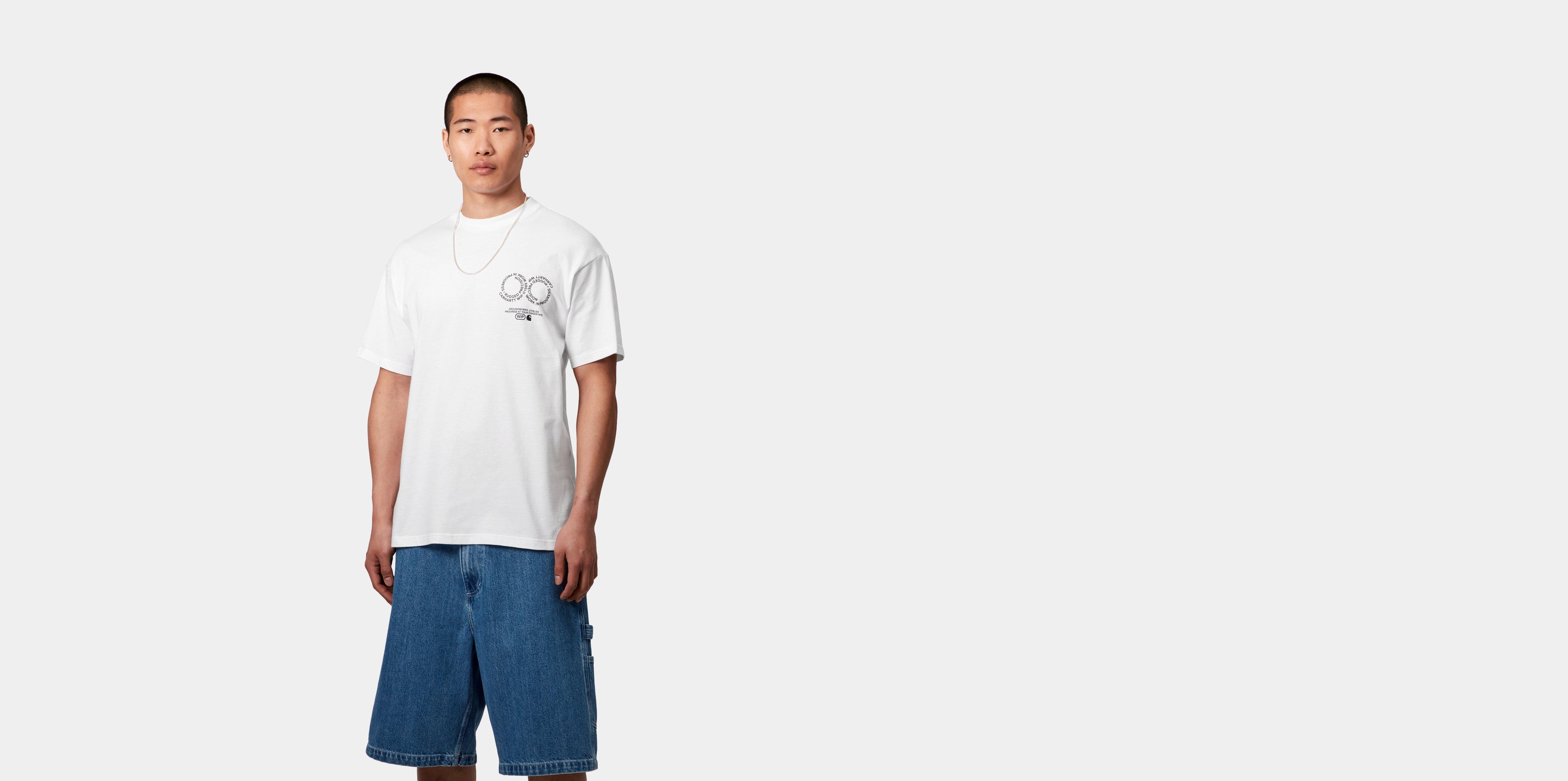 Tシャツ・カットソー Carhartt Wip S S Rotation T-Shirt Air Pink White I034772_00A_XX-OF-01?$