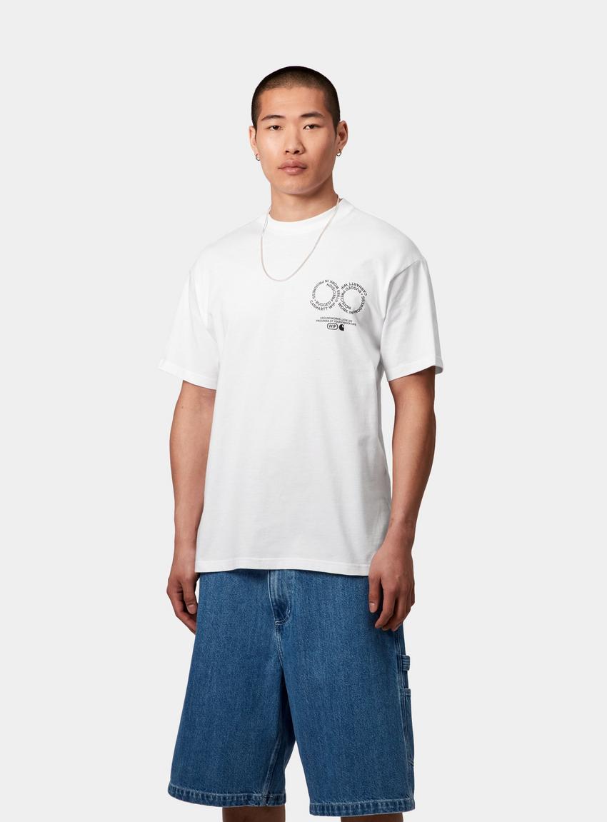 【送料&関税込】Carhartt White Cotton S/s Rotation T-shirt Carhartt WIP S/S Rotation T-Shirt, White / Black | Official