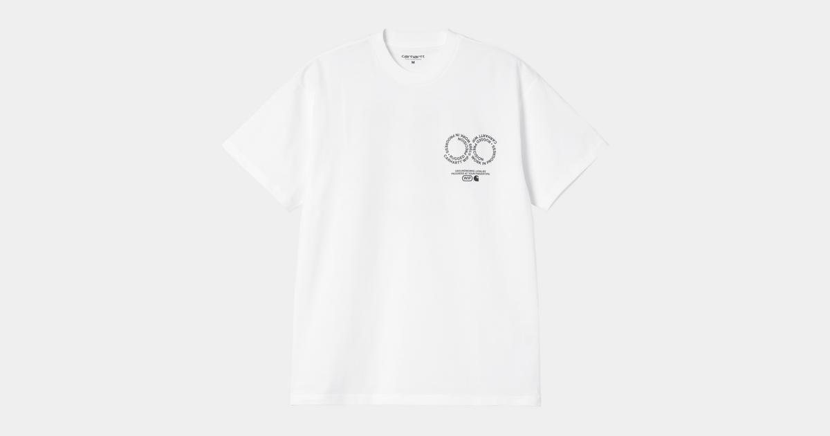 【送料&関税込】Carhartt White Cotton S/s Rotation T-shirt Carhartt WIP S/S Rotation T-Shirt, White / Black | Official