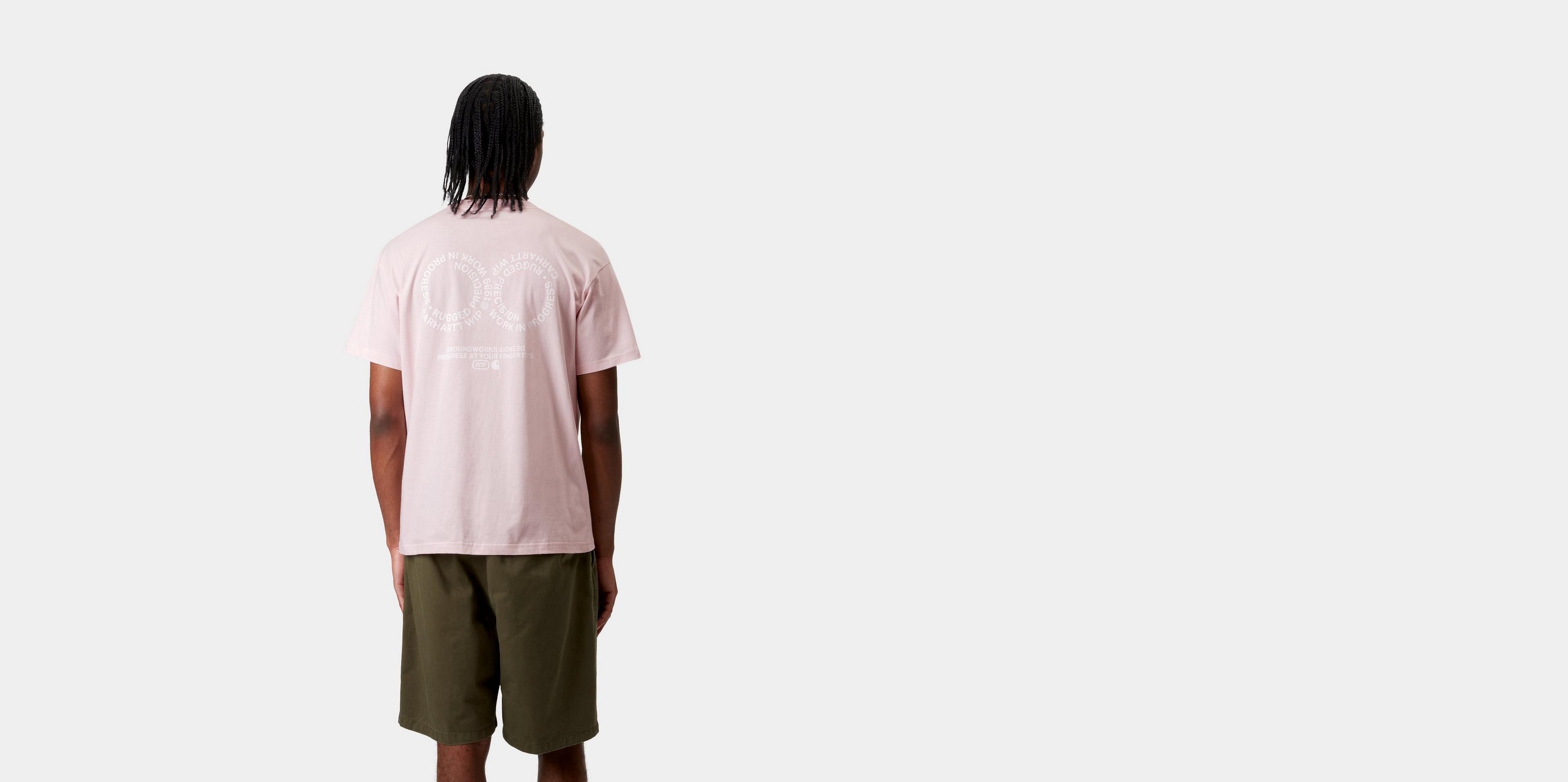 【Carhartt】 S/S POCKET HEART T-SHIRT R6160 Carhartt WIP S/S Rotation T-Shirt, Air Pink / White