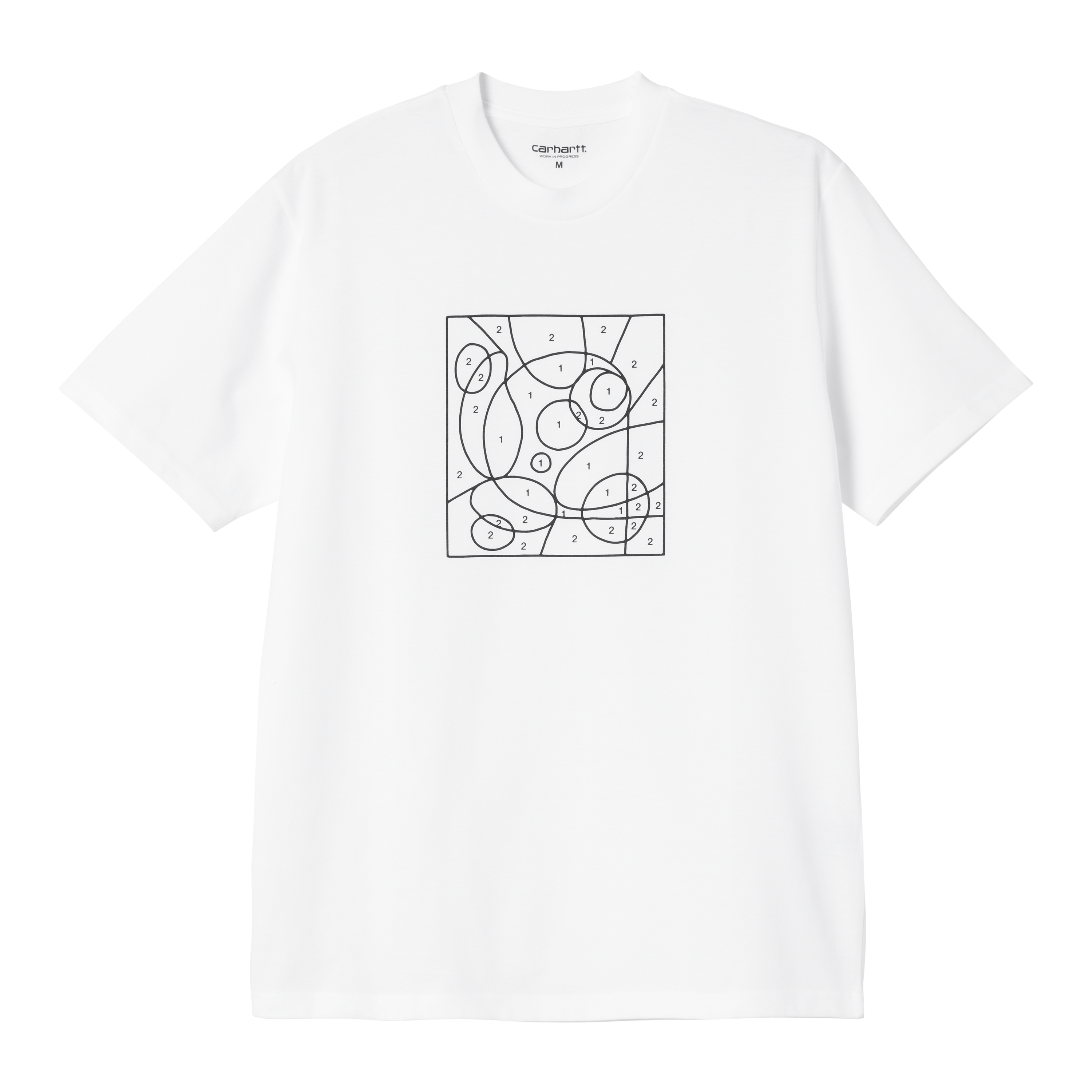 Carhartt WIP S/S By The Numbers T-Shirt, White / Black