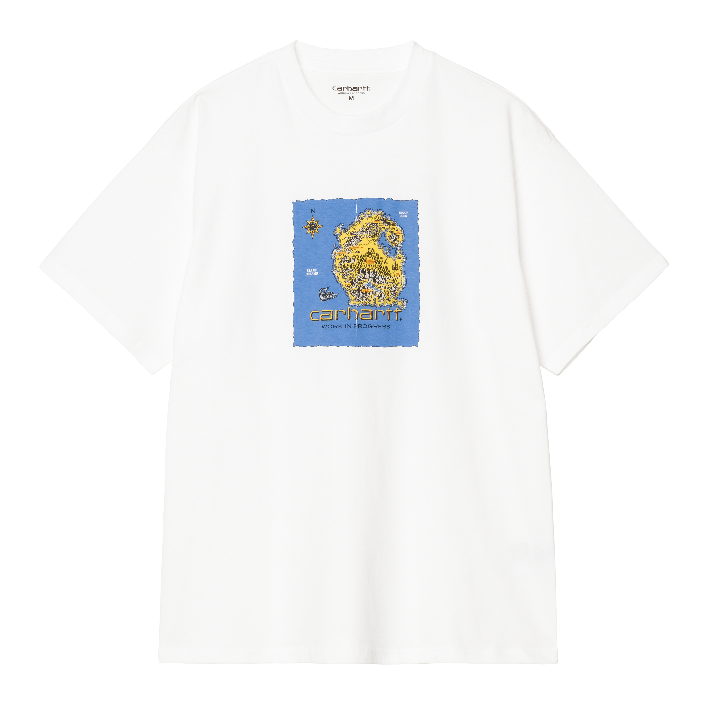 【carhartt】\"S/S Old World\"プリント 半袖コットンTシャツ/3色 Carhartt WIP S/S Old World T-Shirt, White | Official Online
