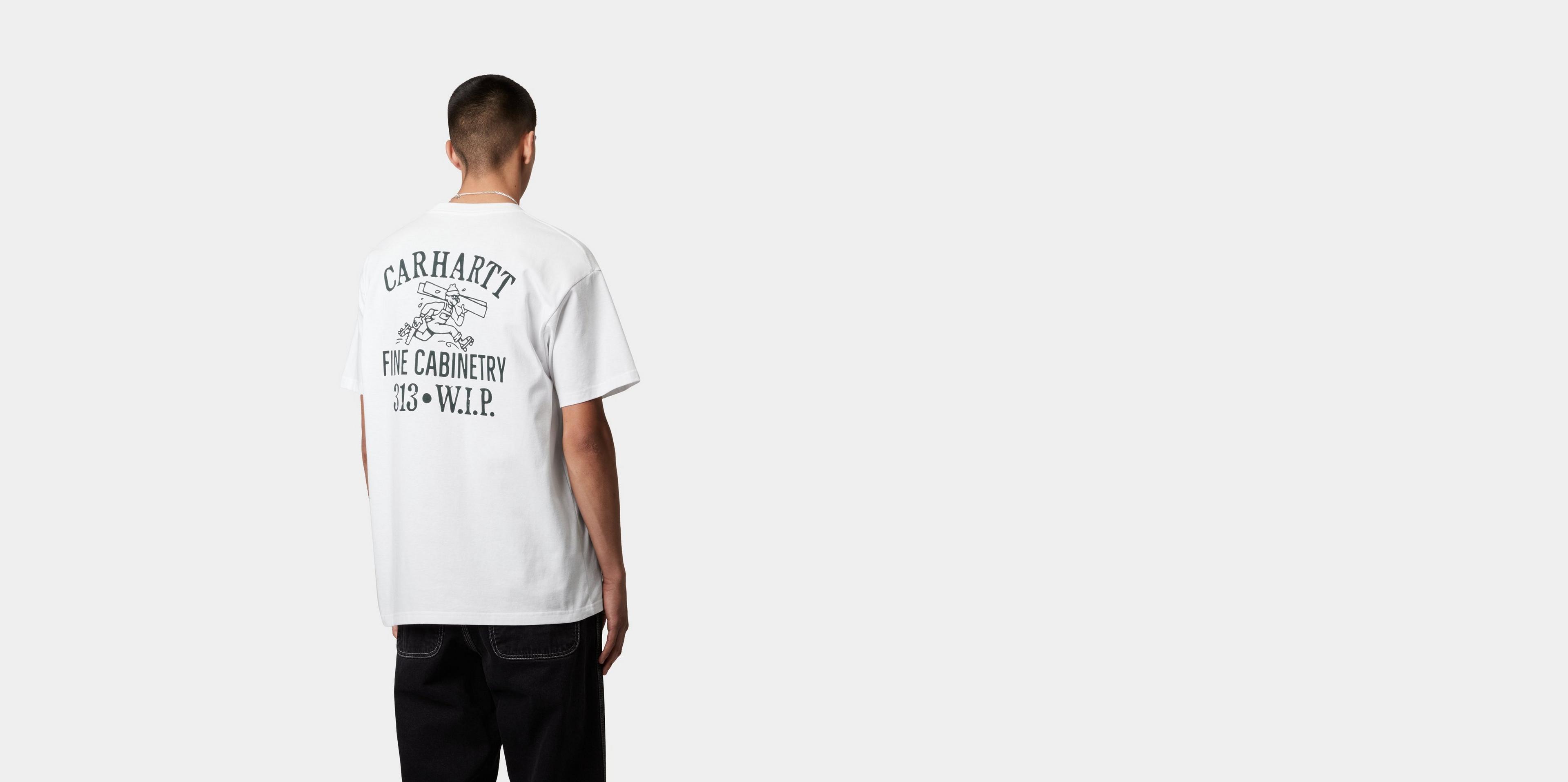 【carhartt】\"S/S Cabinetry\"バックプリント付き半袖Tシャツ/4色 Carhartt tシャツ 「carhartt/カーハート 」リラックスフィット