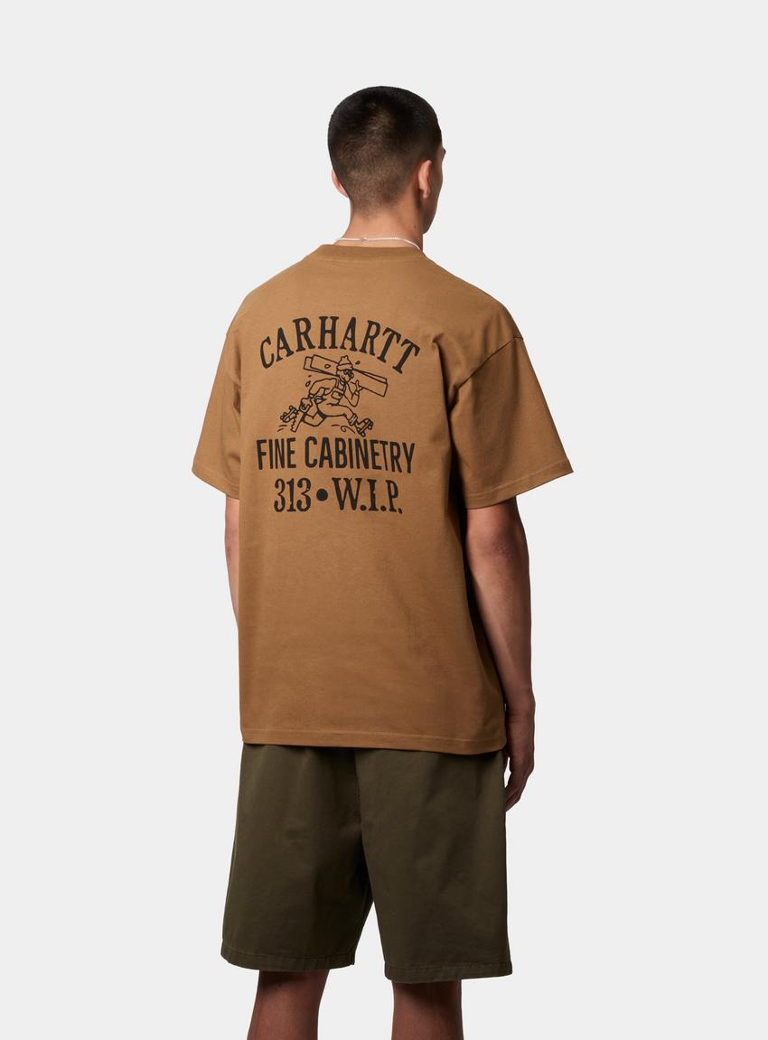 ★ドイツ発*carhartt WIP*新作*Cabinetry Tシャツ/H-BROWN★ Carhartt WIP S/S Cabinetry T-Shirt, Hamilton Brown / Black