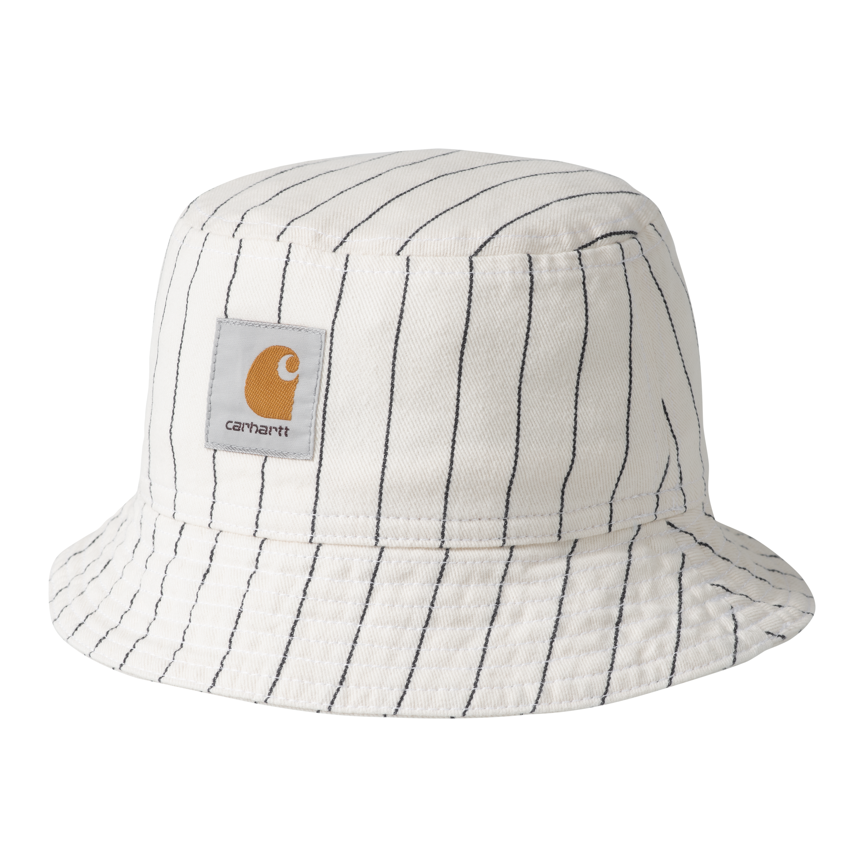 Carhartt WIP Hendry Bucket Hat Seaton Stripe, Wax / Dark Navy rinsed | white|multicolor | S-M