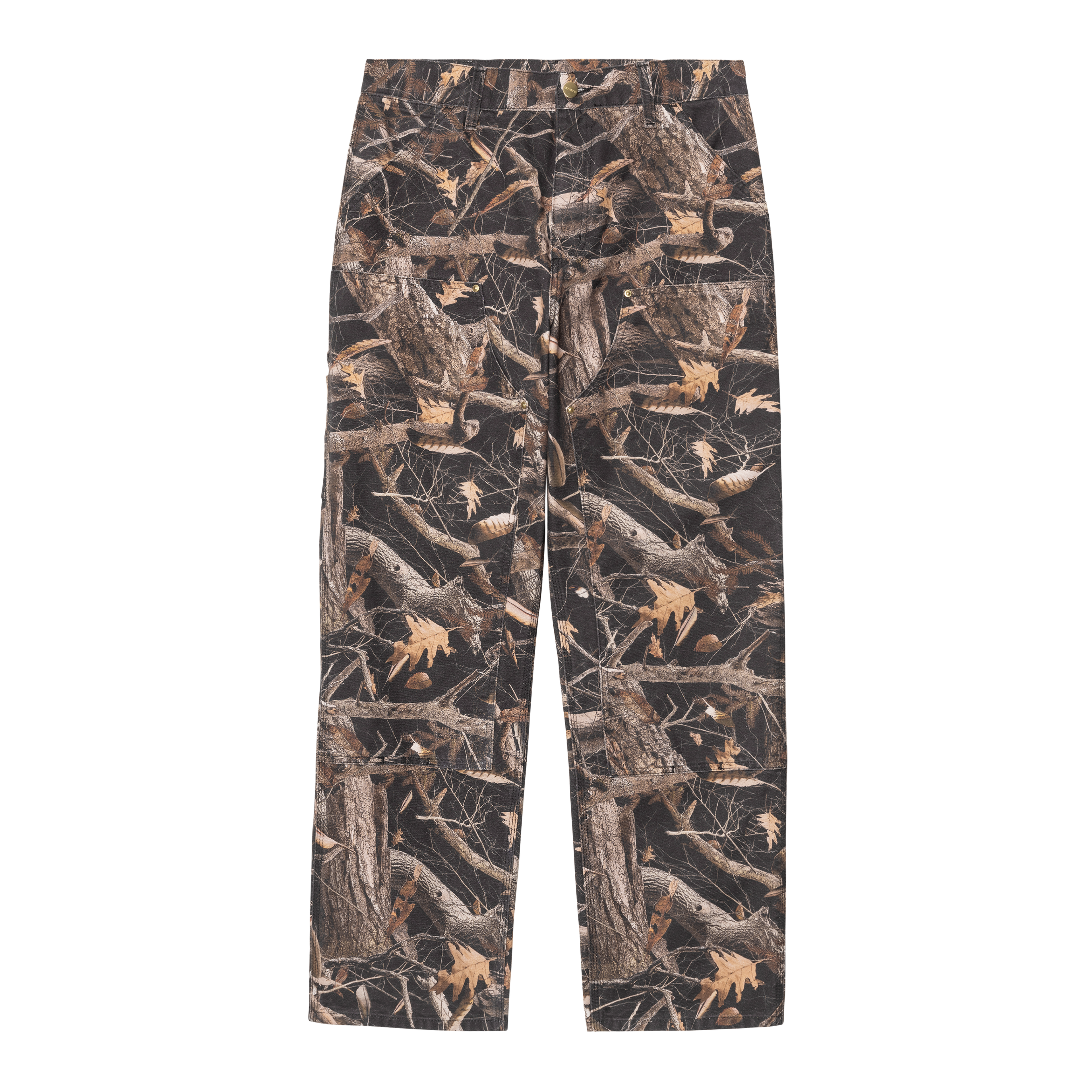 Carhartt WIP Double Knee Pant, Camo Feather Tree, Black | Official