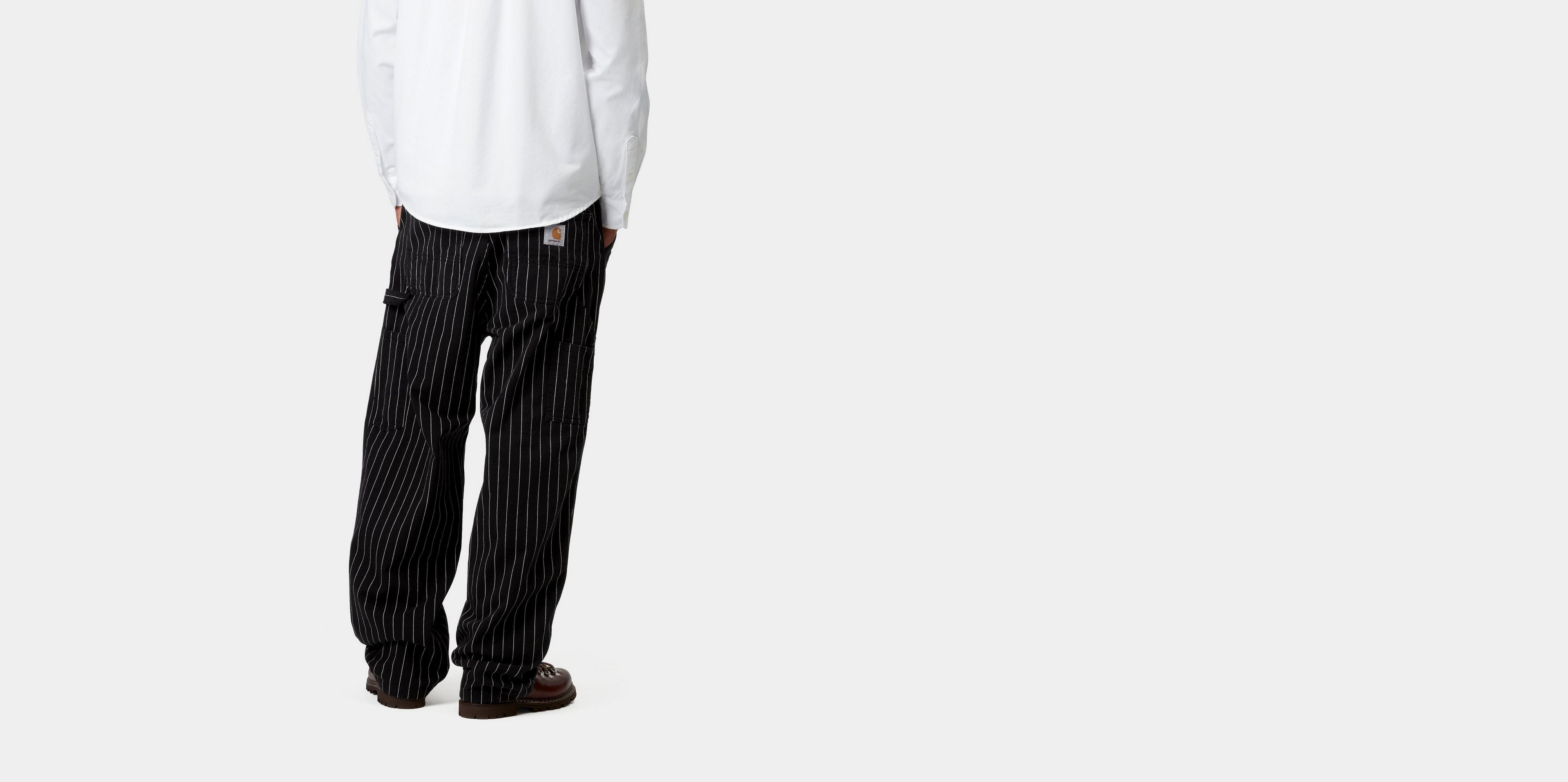 Carhartt WIP OG Single Knee Pant, Seaton Stripe, Black / Wax