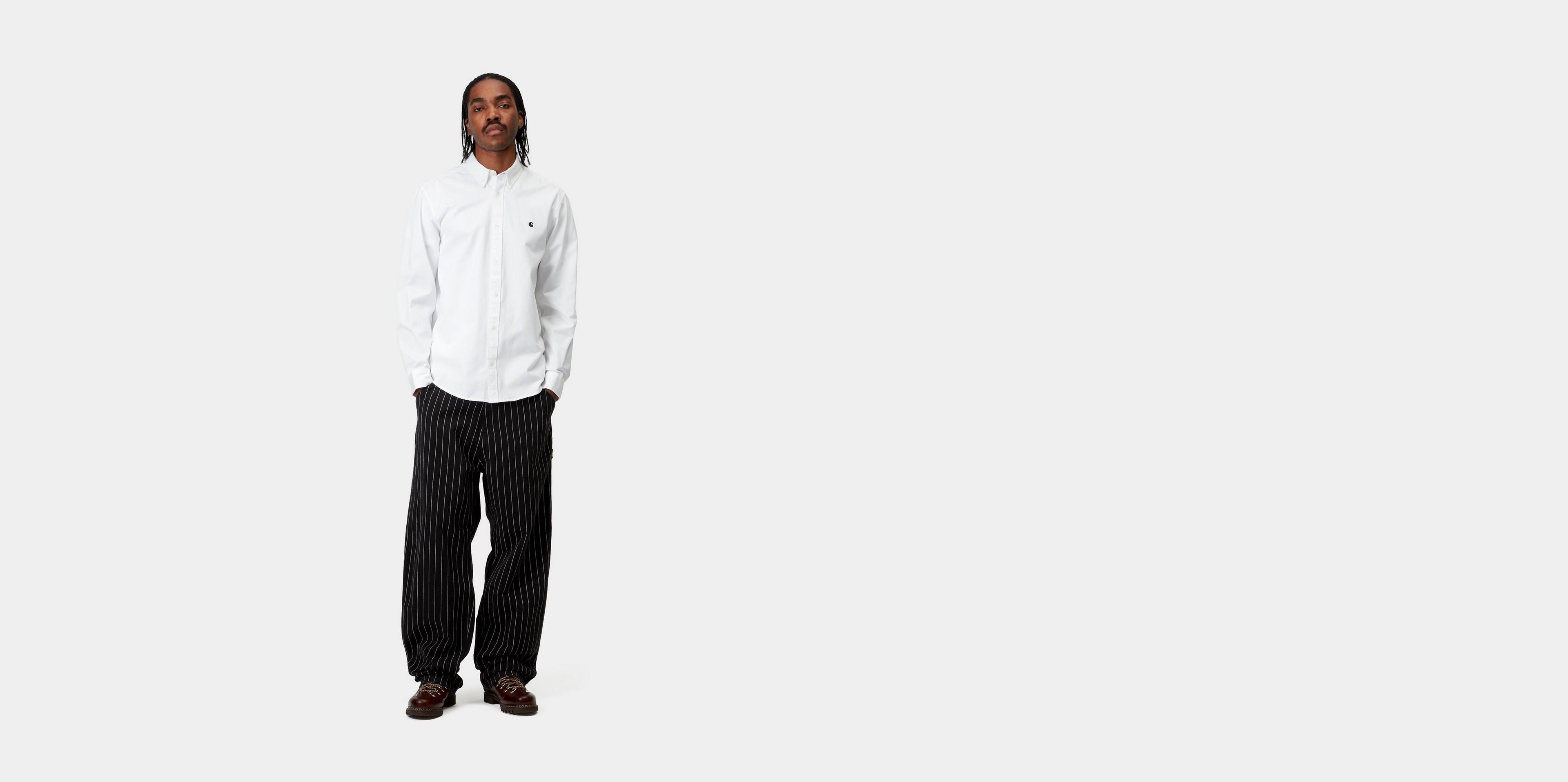 Carhartt WIP OG Single Knee Pant, Seaton Stripe, Black / Wax