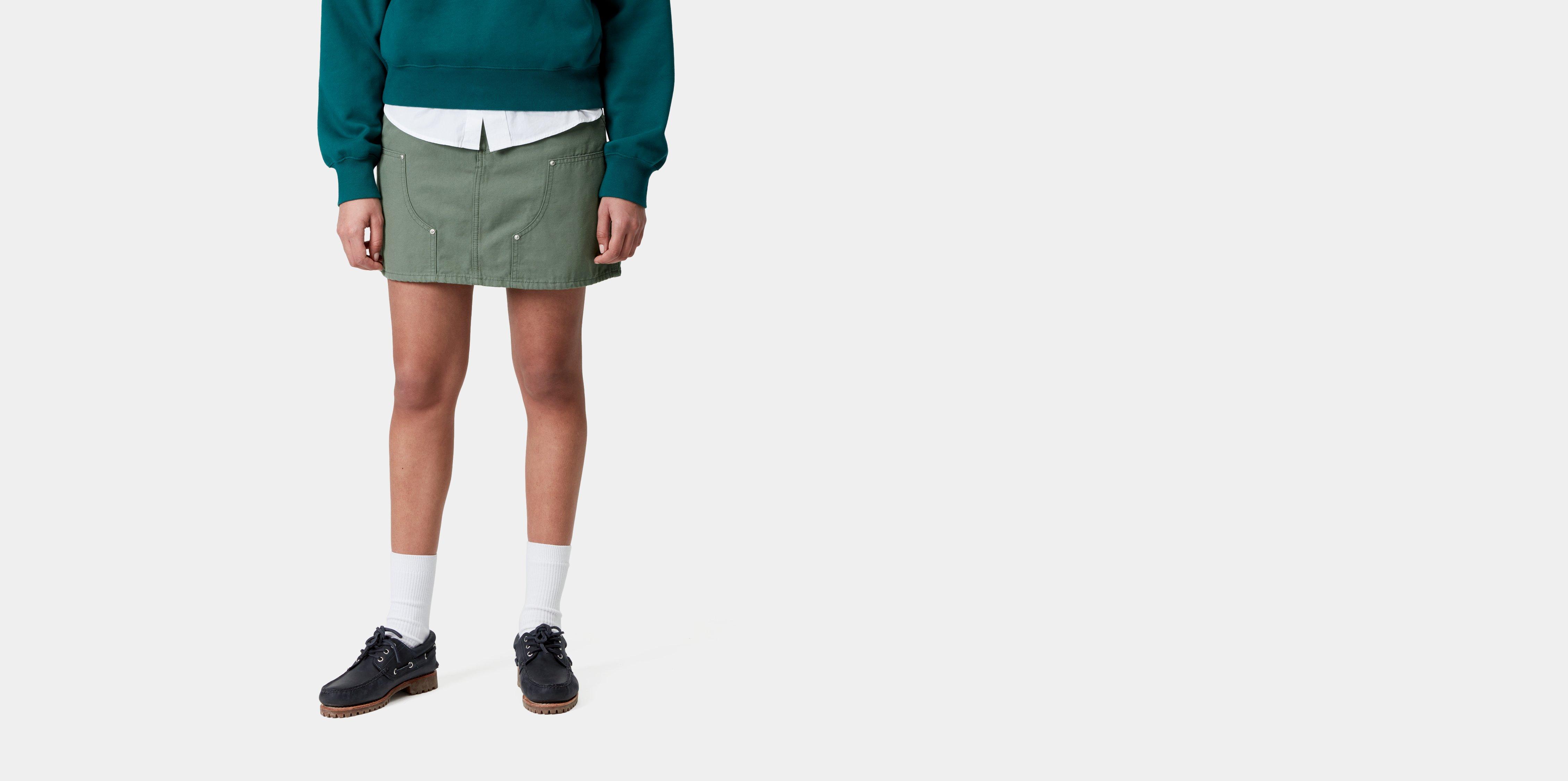 Carhartt WIP W' Maeve Double Knee Skirt Park stone washed | green | S | Women