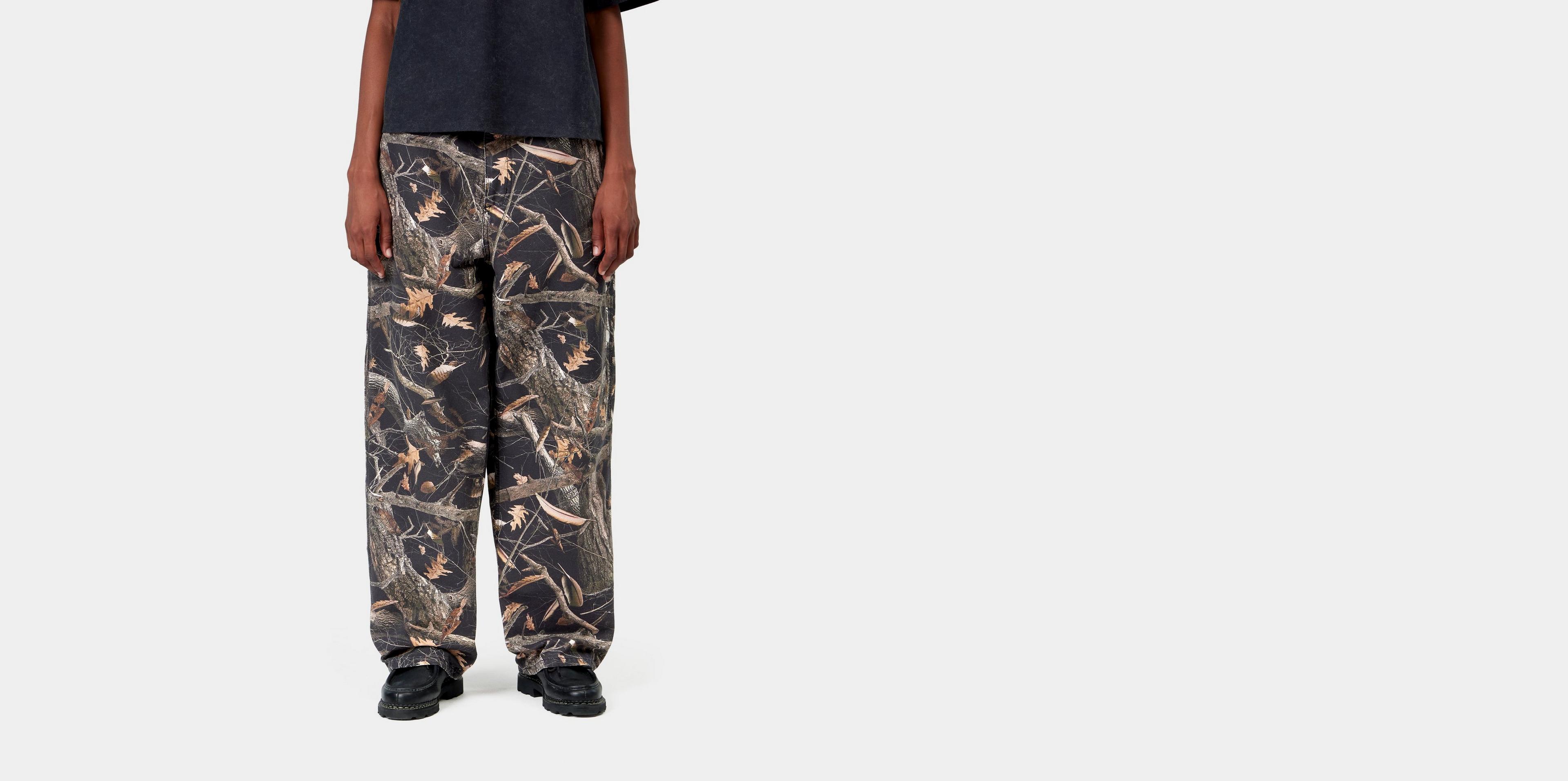 Carhartt WIP Women's Brandon Single Knee Pant, Camo Feather Tree