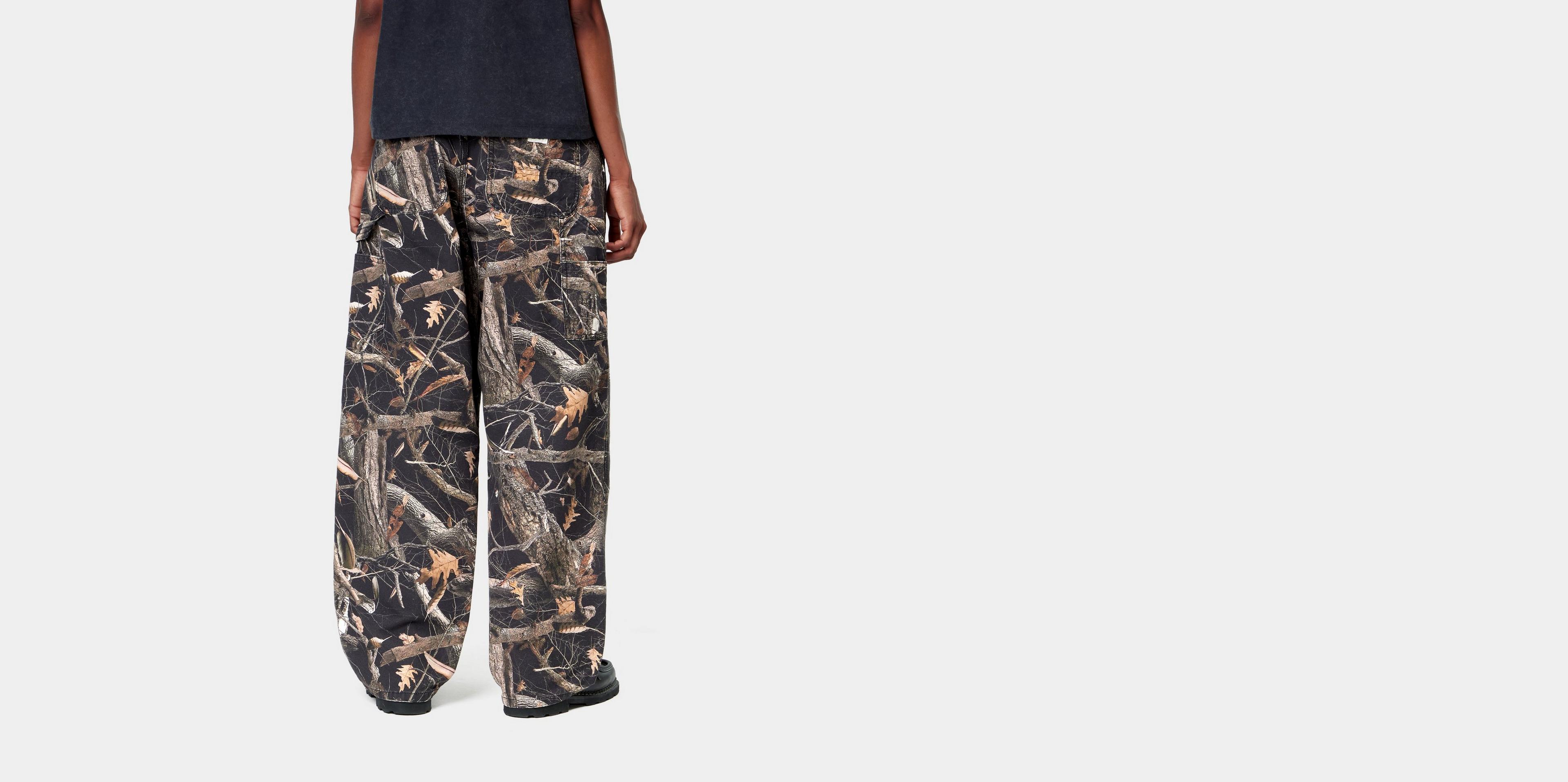 Carhartt WIP Women's Brandon Single Knee Pant, Camo Feather Tree