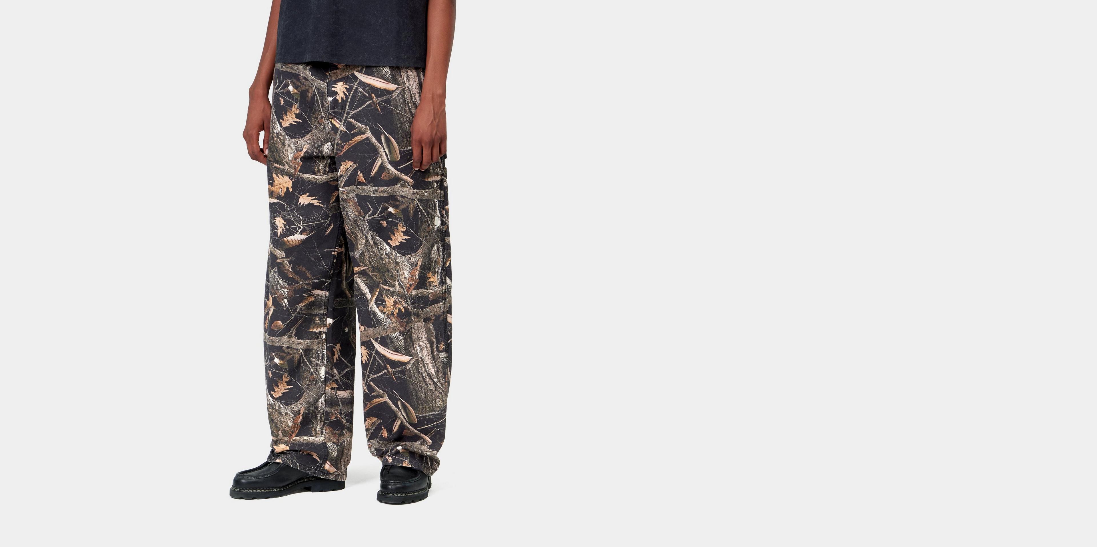 Carhartt WIP Women's Brandon Single Knee Pant, Camo Feather Tree