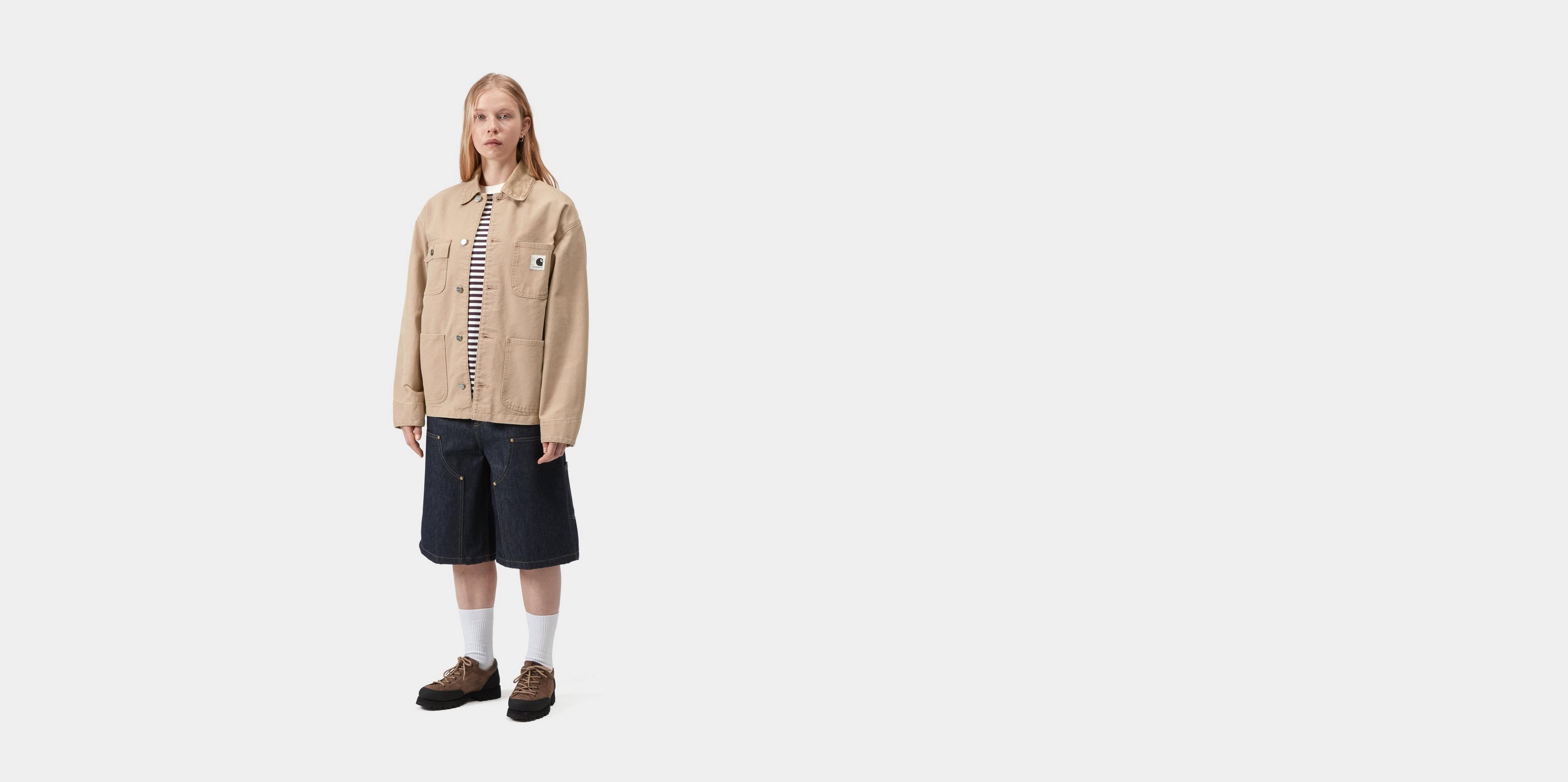 Carhartt WIP Women's OG Michigan Coat, Dusty H Brown / Dusty H