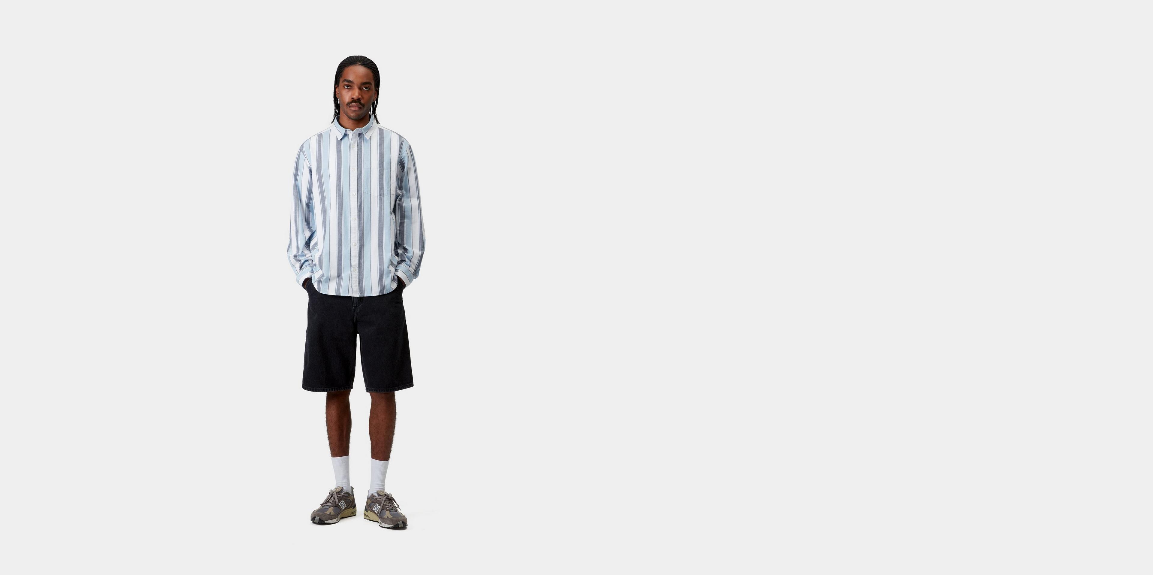 Carhartt WIP L/S Kendricks Shirt, Kendricks Stripe, Blue