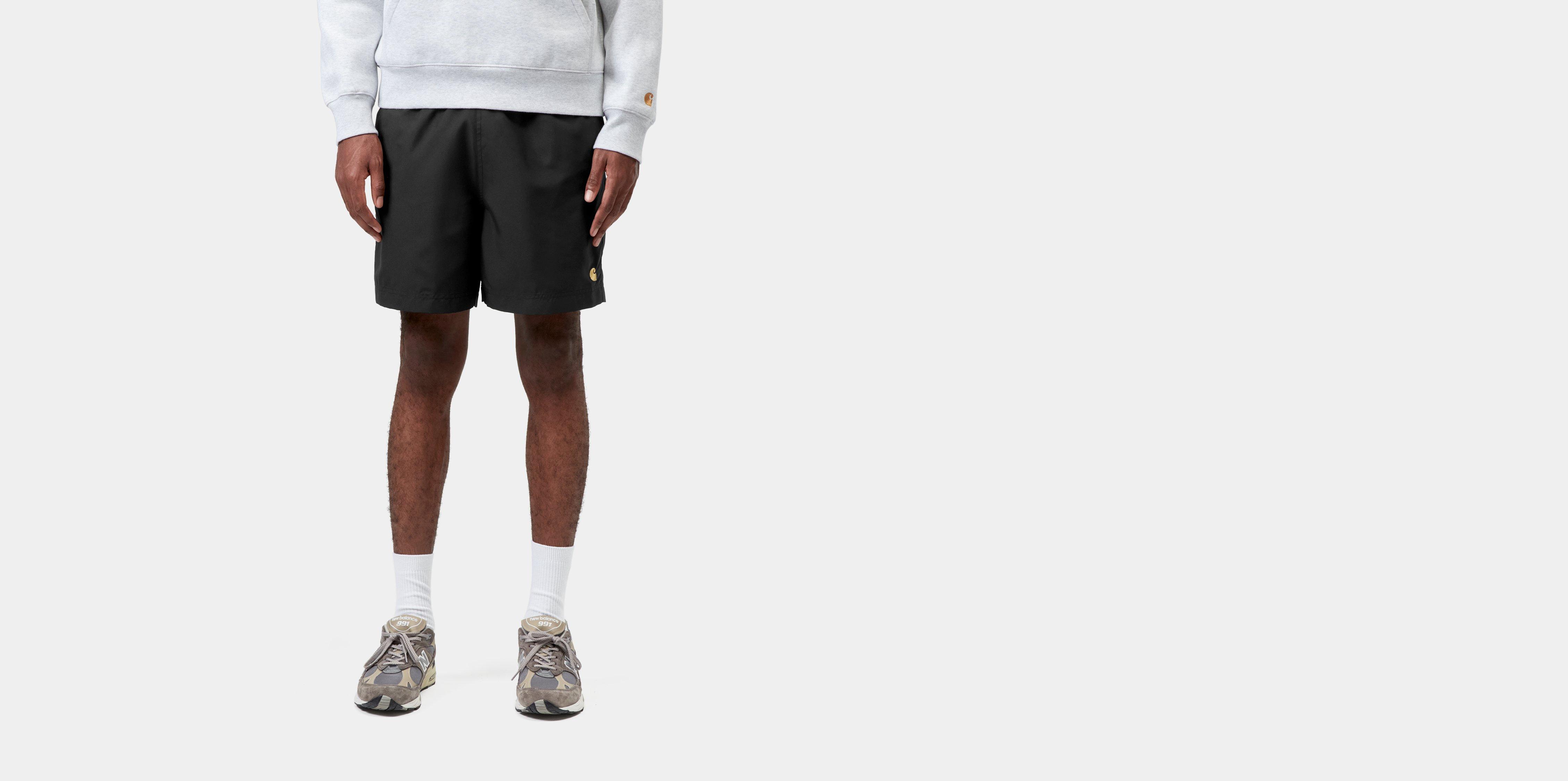 Carhartt WIP Chase Swim Trunks Black / Gold | L | Men