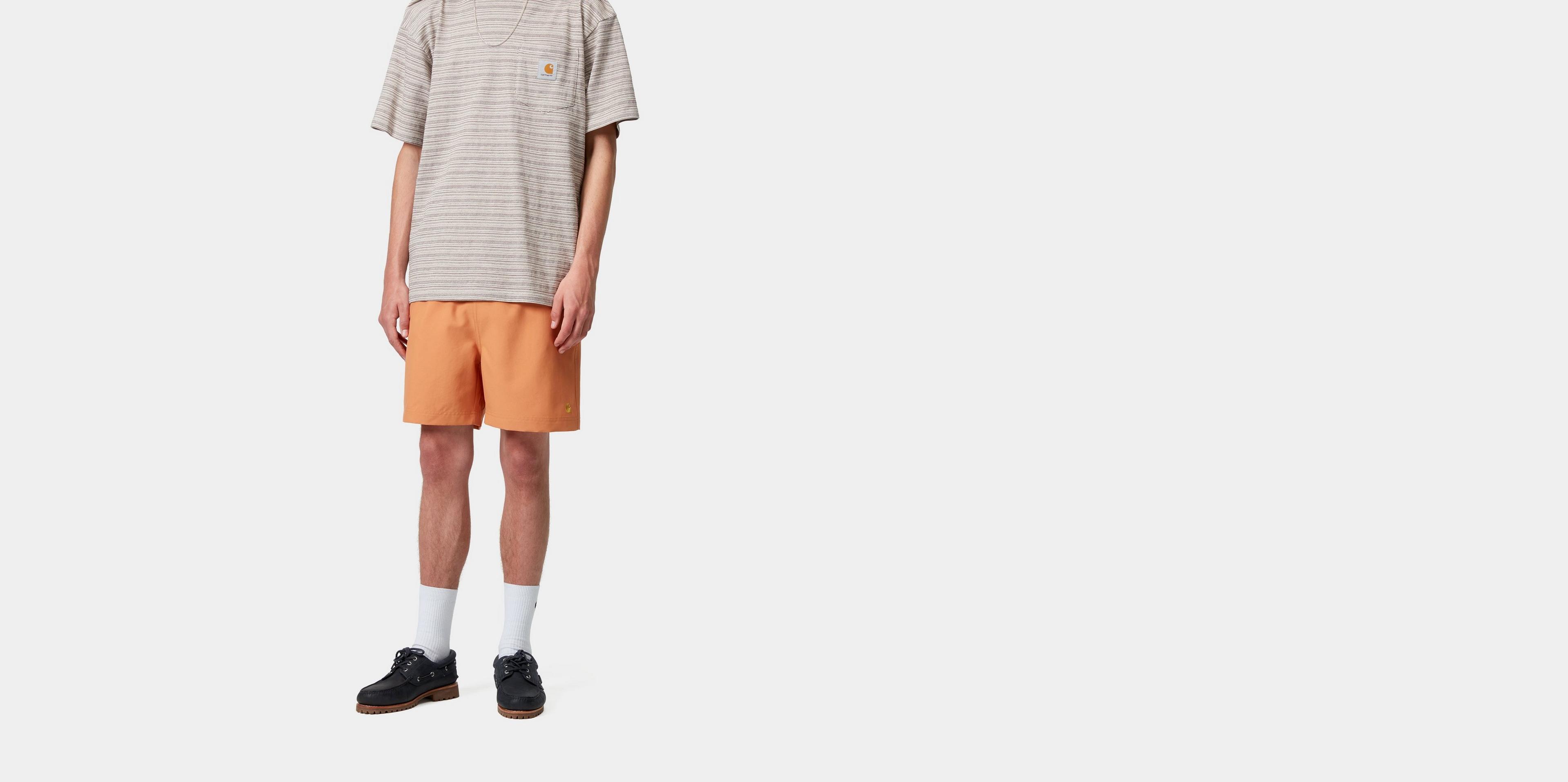Carhartt WIP Chase Swim Trunks, Redhaven / Gold | Official Online