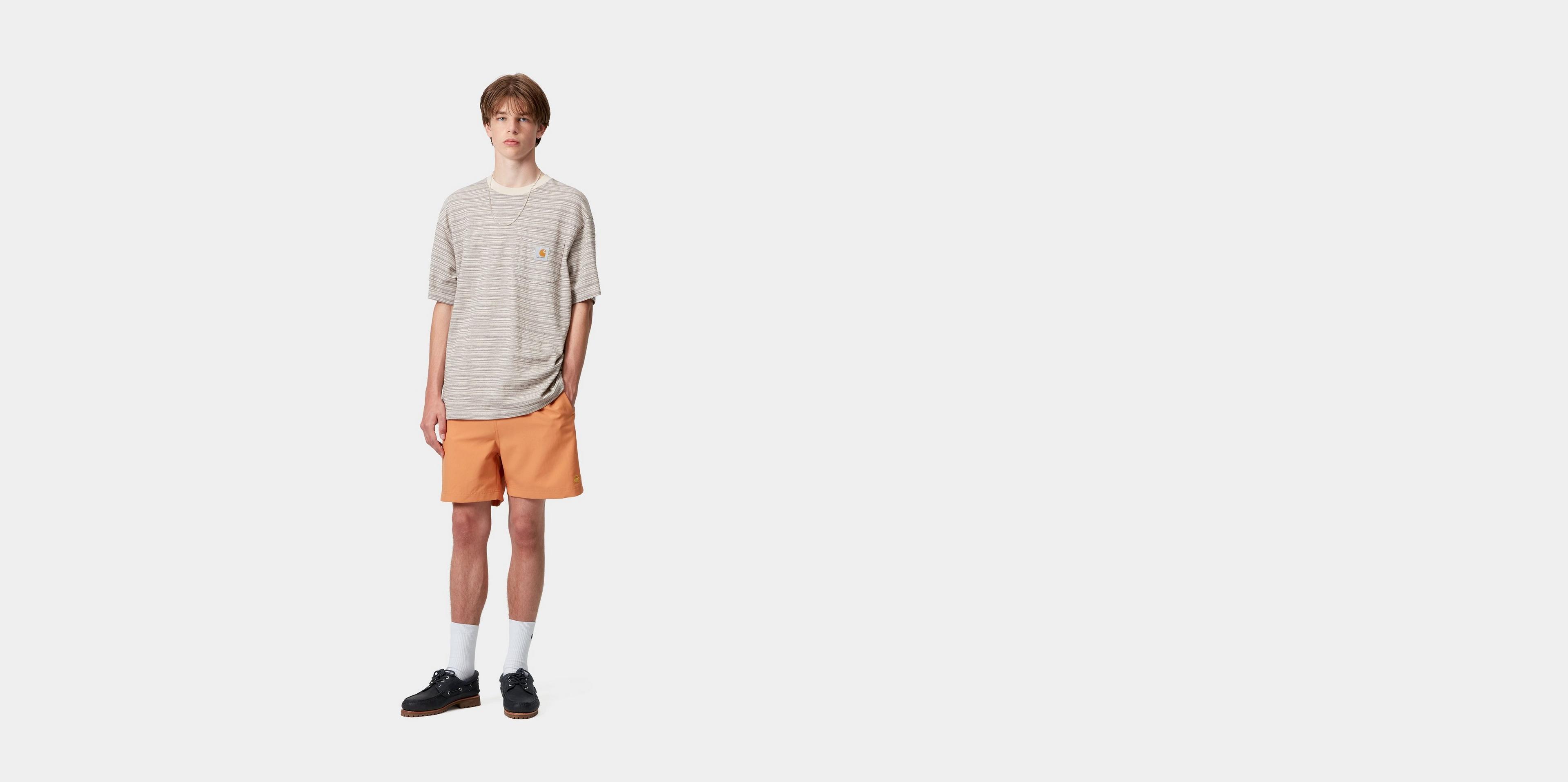 Carhartt WIP Chase Swim Trunks, Redhaven / Gold | Official Online