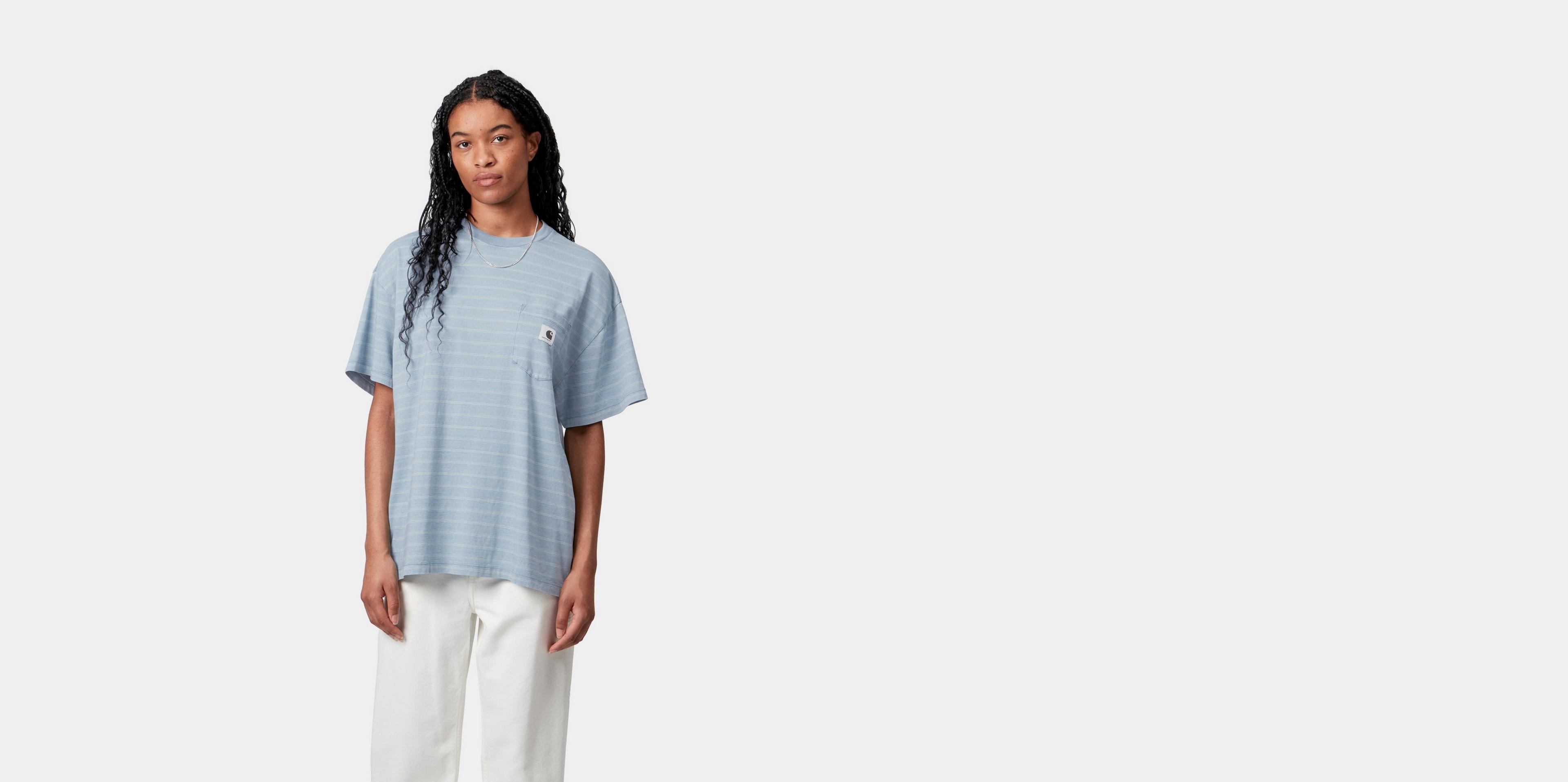 Carhartt WIP W' S/S Brodina T-Shirt, Brodina Stripe, Saguaro