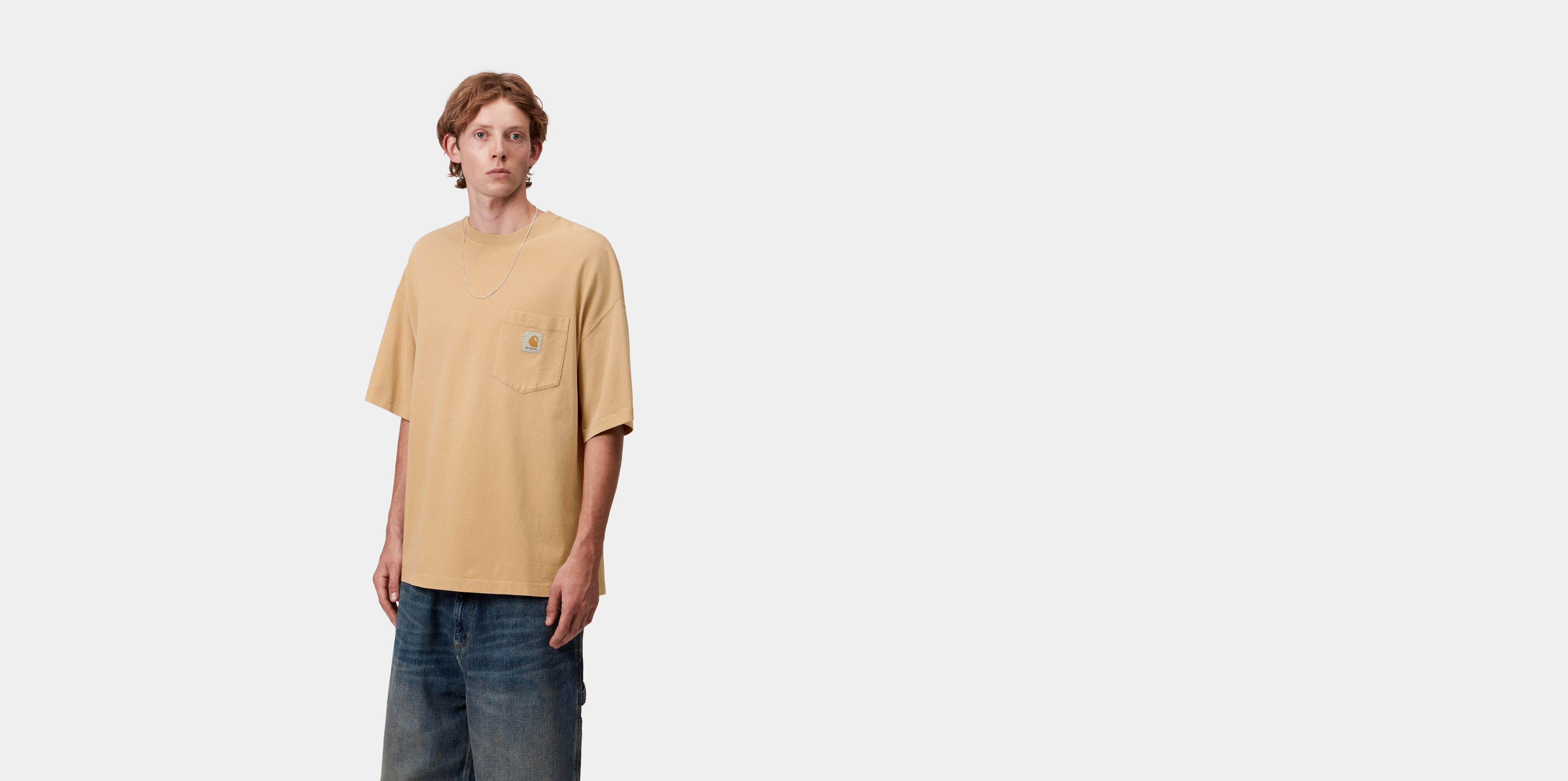 Carhartt WIP S/S Hudson Pocket T-Shirt Dusty H Brown chalk wash | beige | S | Men