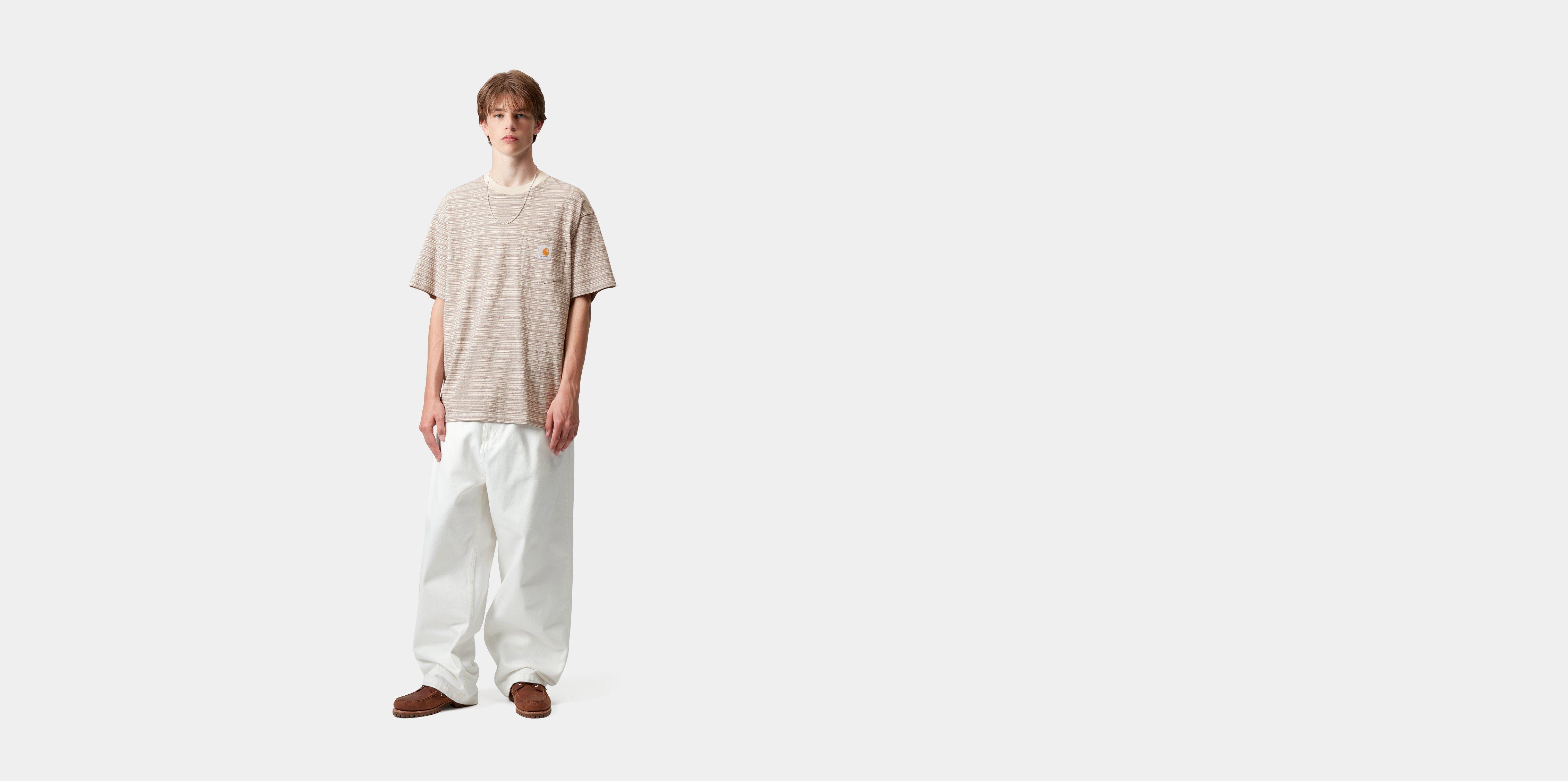 Carhartt WIP Short Sleeve Gellar Pocket T-Shirt in Beige