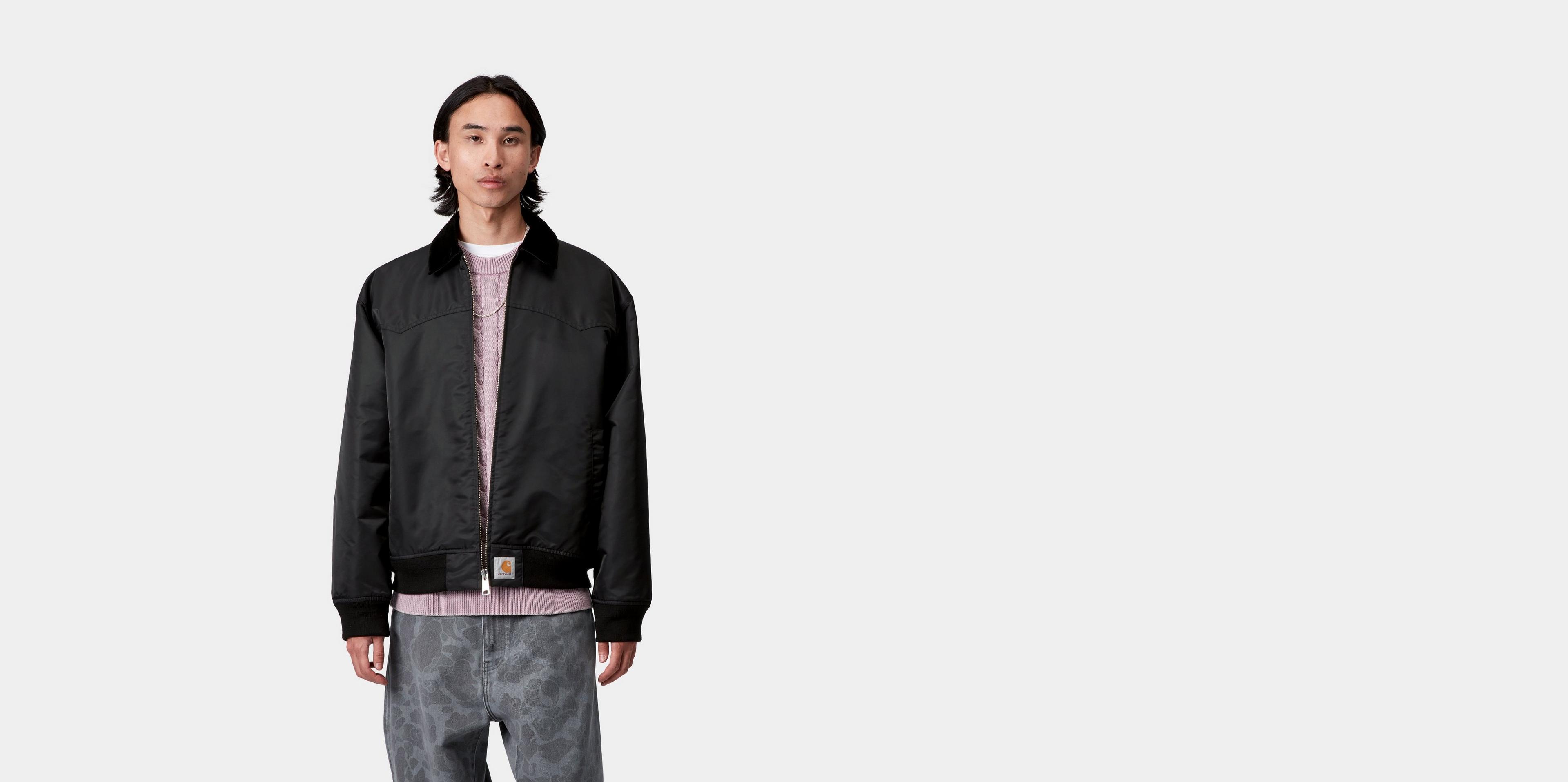 Carhartt WIP Santa Fe Alumni Jacket, Black / Scarlet