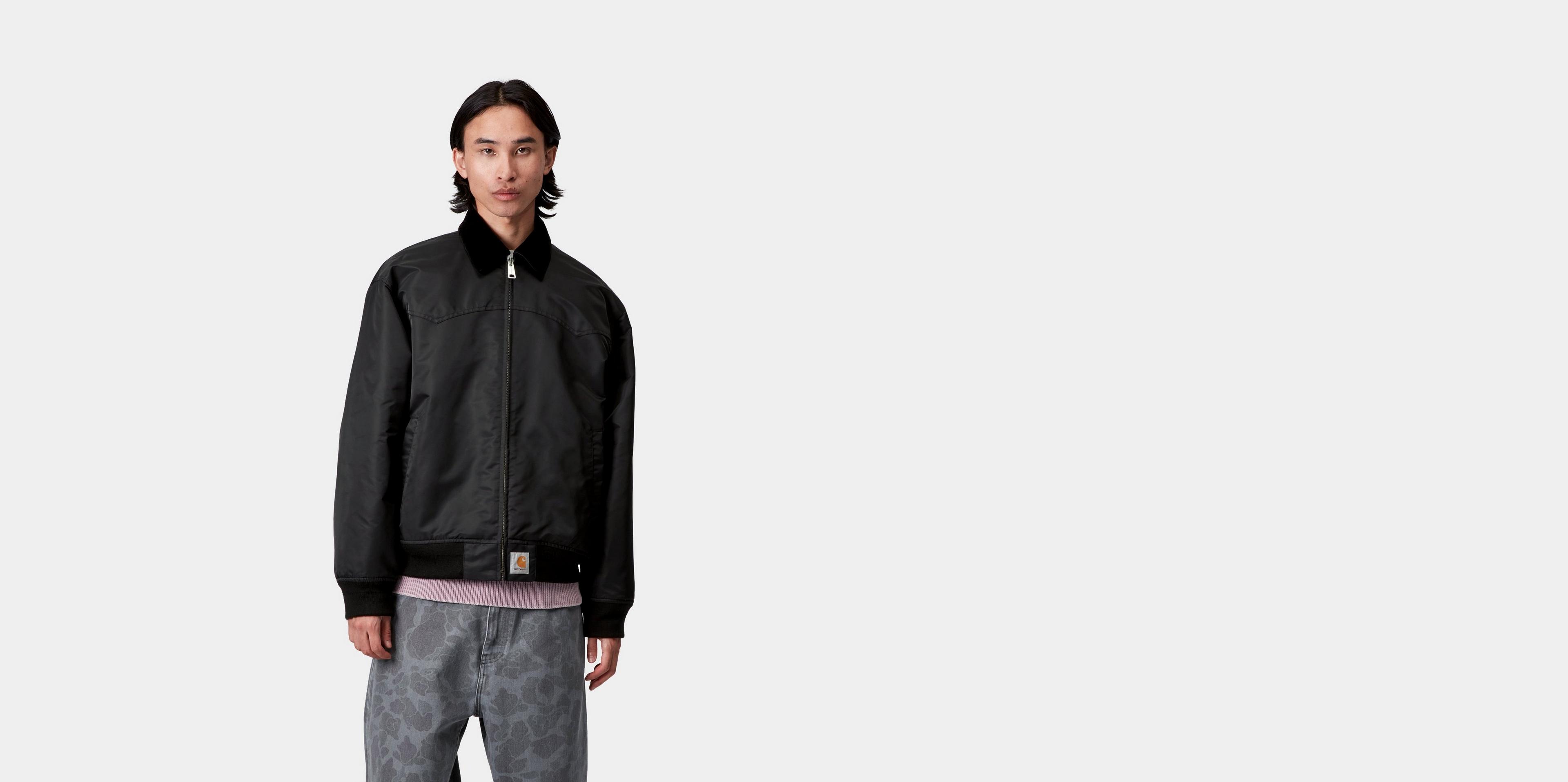 Carhartt WIP Santa Fe Alumni Jacket, Black / Scarlet