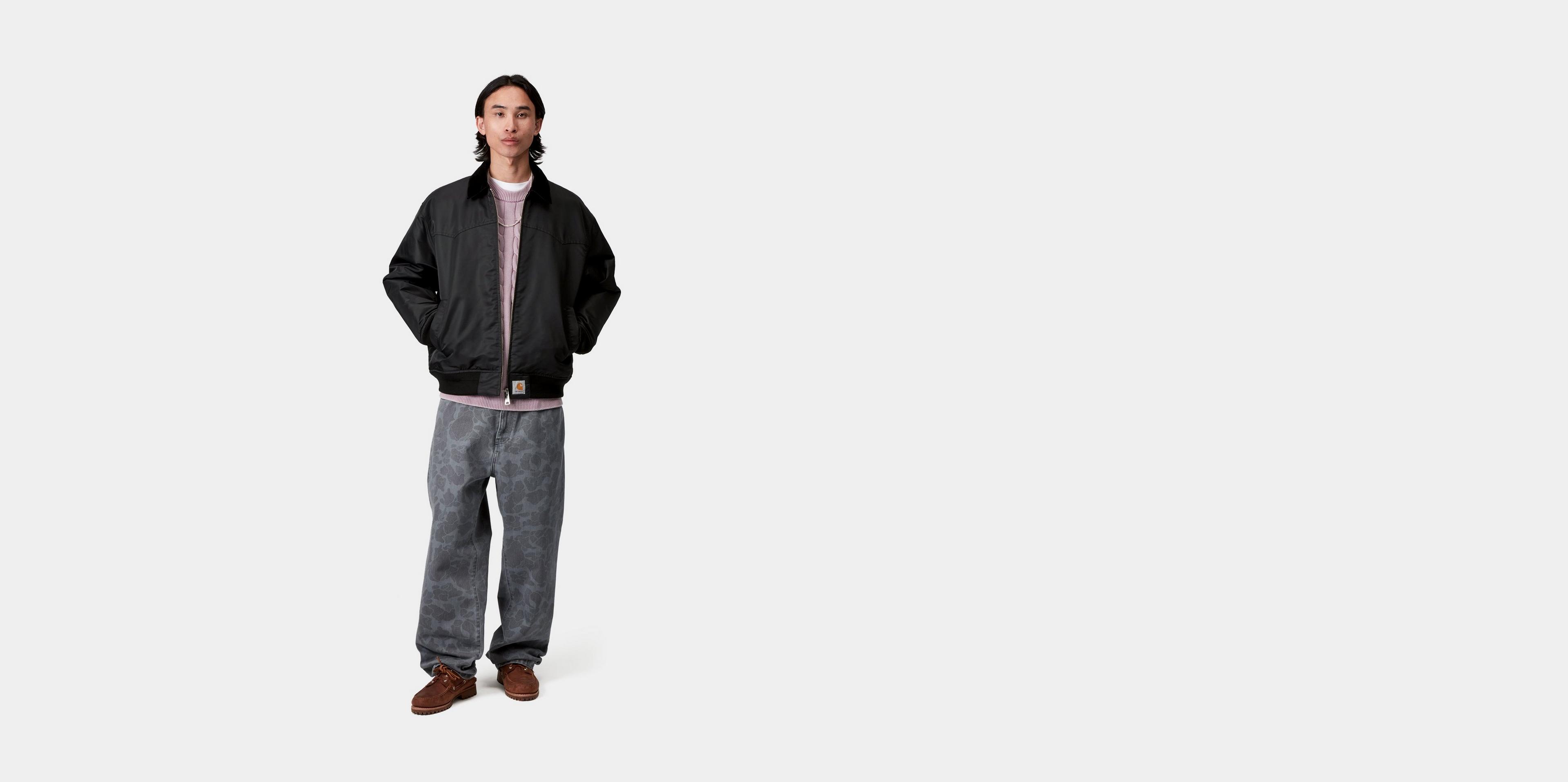 Carhartt WIP Santa Fe Alumni Jacket, Black / Scarlet