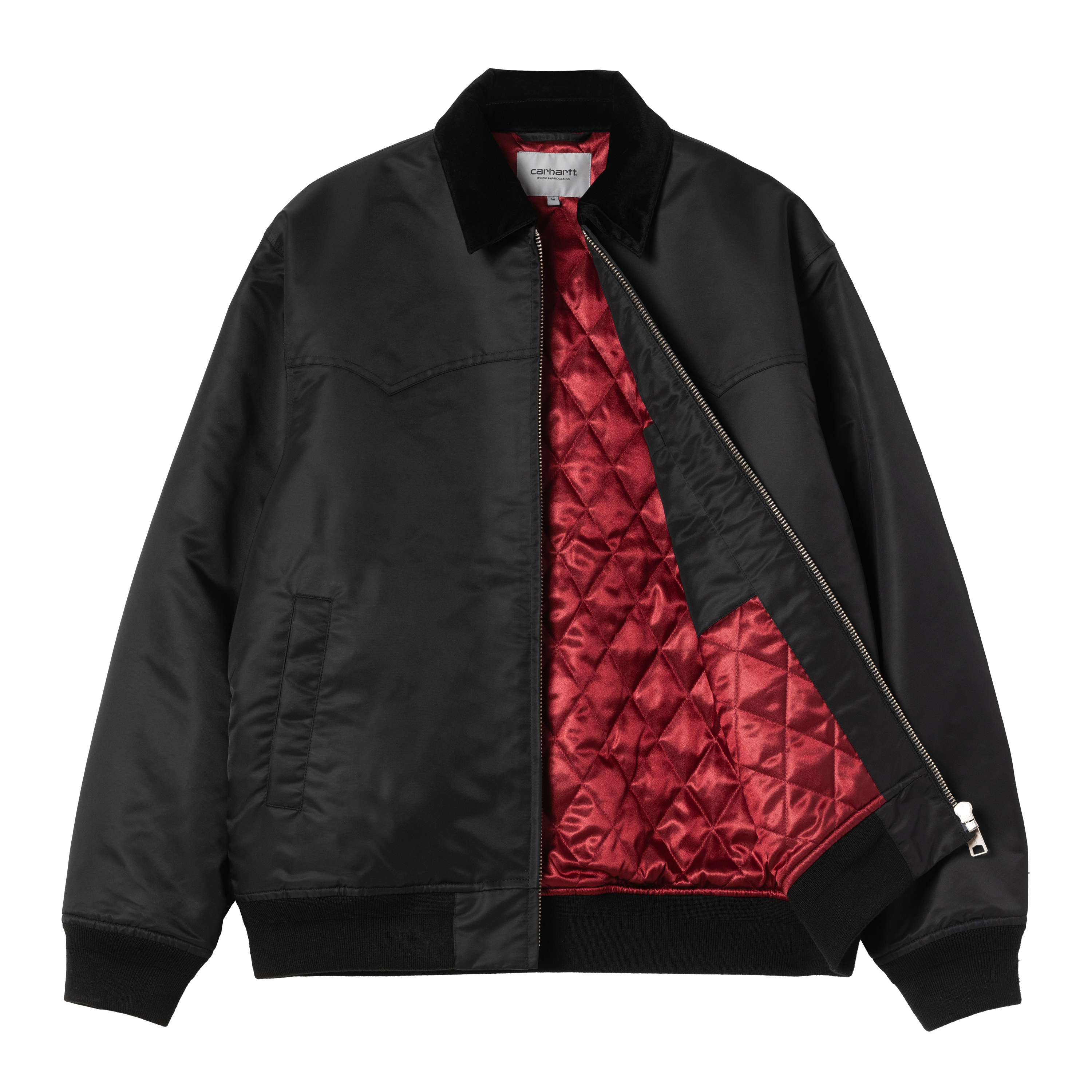 Carhartt WIP Santa Fe Alumni Jacket, Black / Scarlet | Official