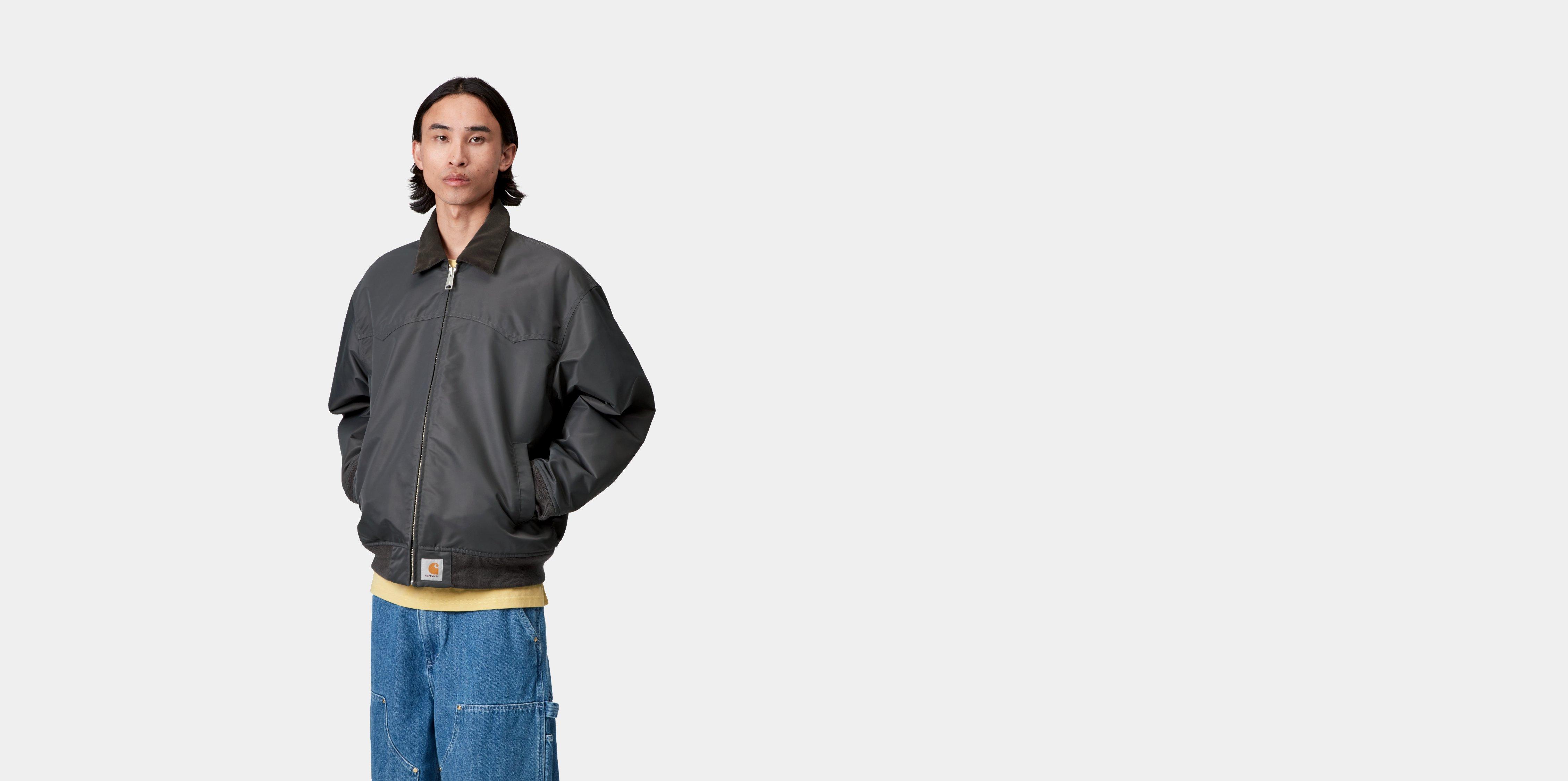 ジャケット・アウター Carhartt SANTA FE ALUMNI JACKET Graphite Carhartt WIP Santa Fe Alumni Jacket, Graphite / Dark Fir