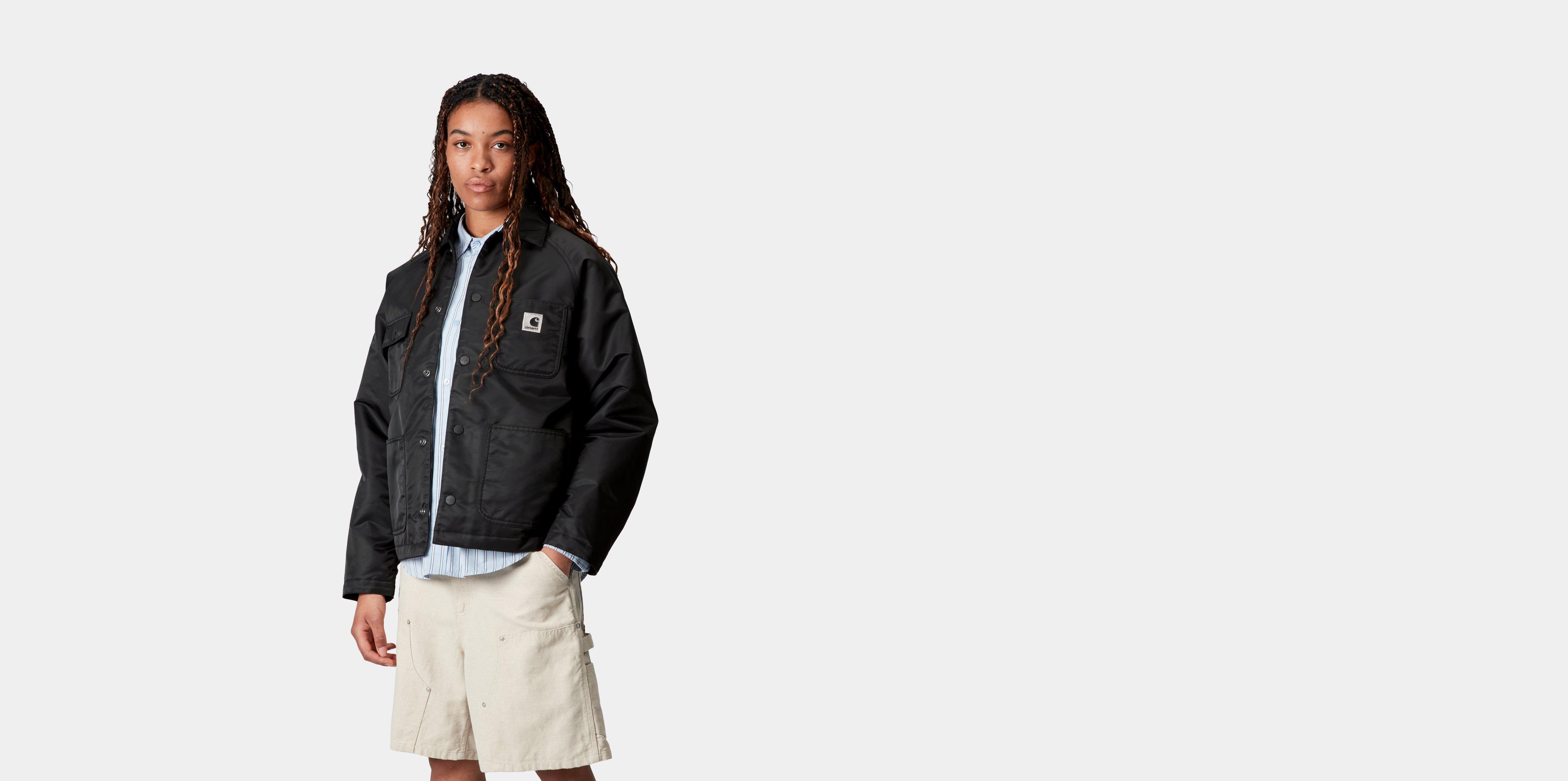 Carhartt WIP W' Alumni Chore Coat, Black / Scarlet